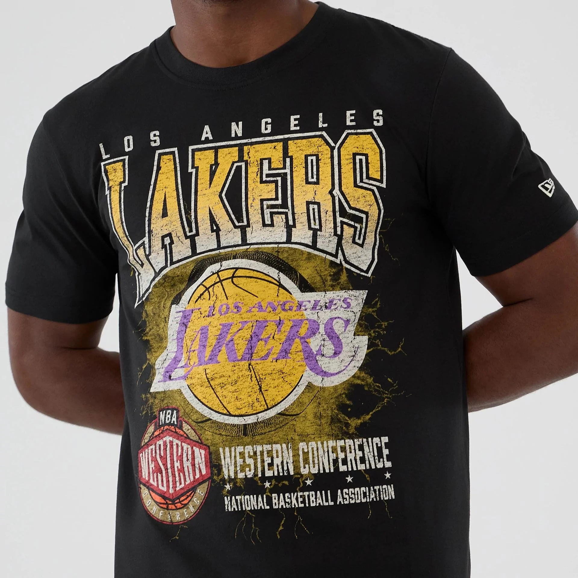 LA Lakers NBA Hardwood Classic Black T-Shirt - Image 3