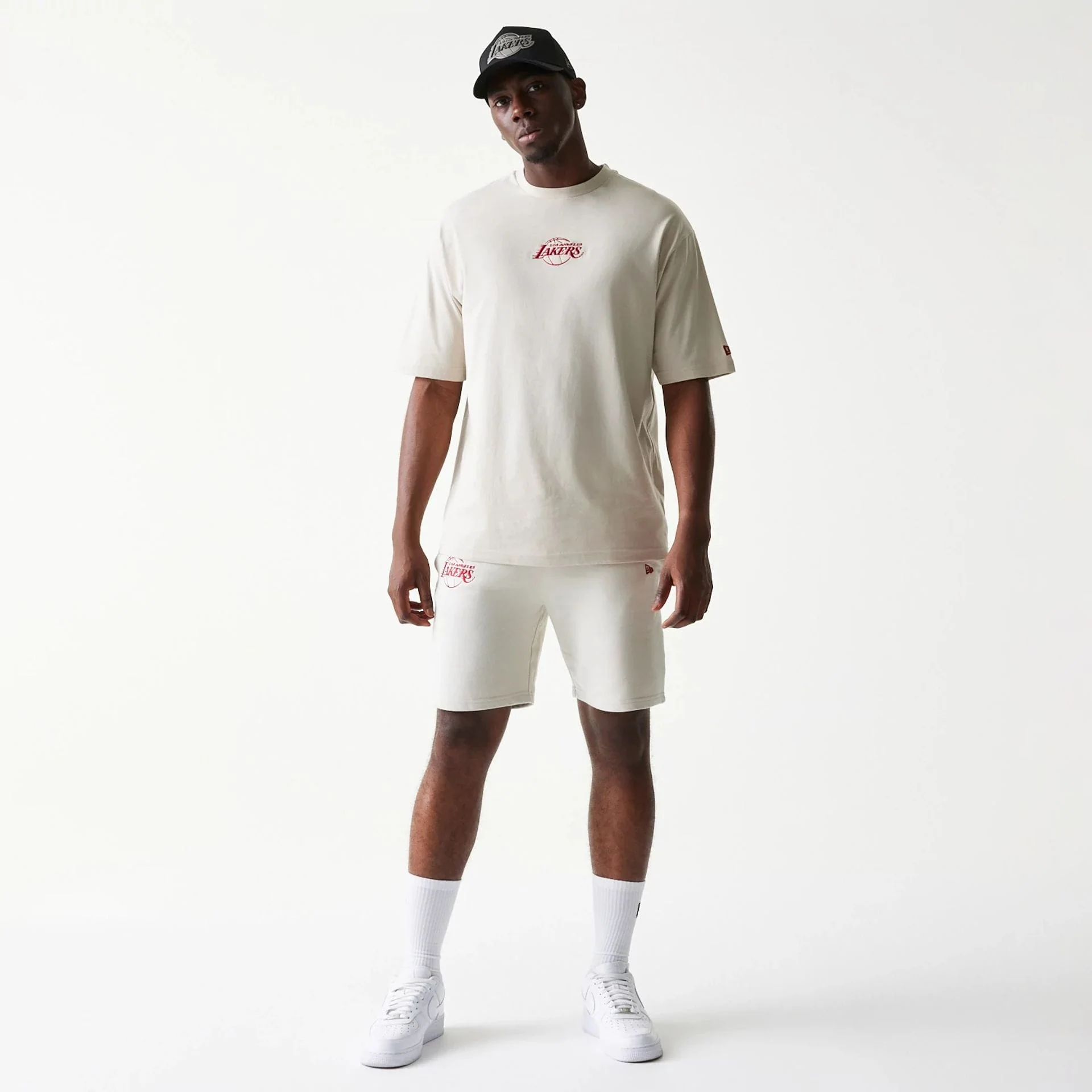 LA Lakers NBA League Essential Cream Oversized T-Shirt - Image 8