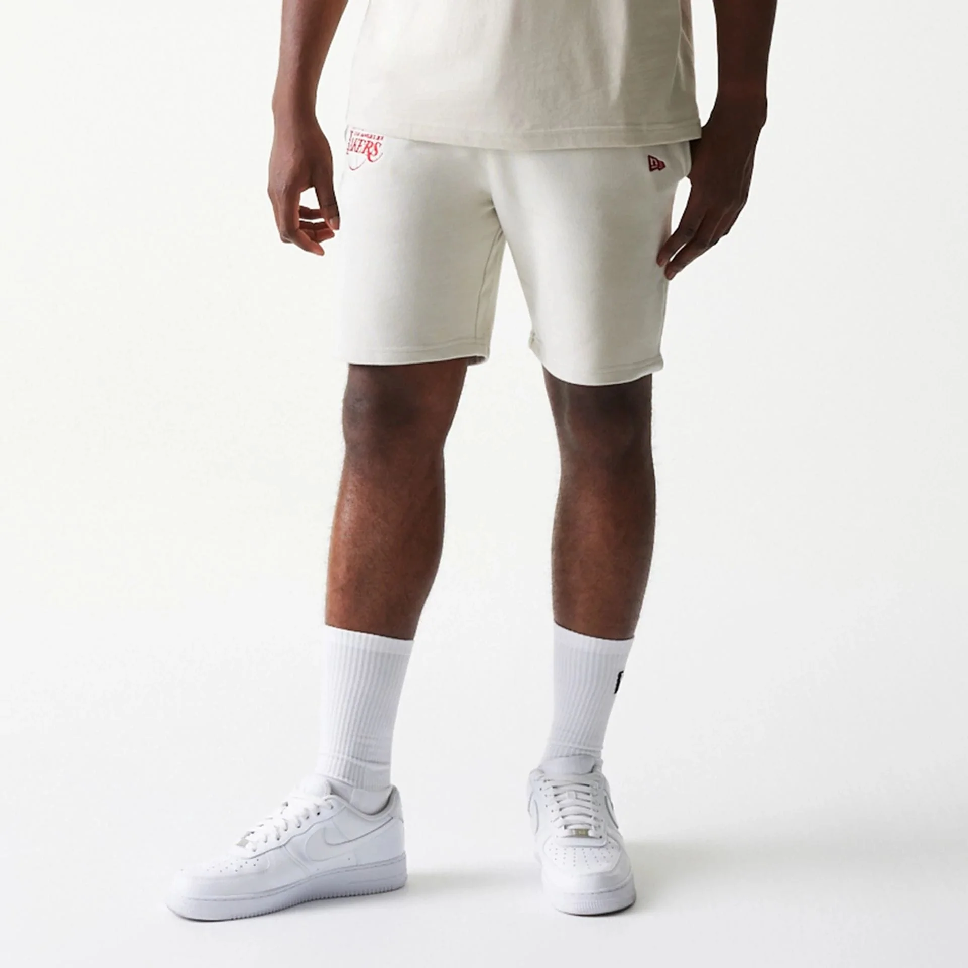 LA Lakers NBA League Essential Cream Shorts - Image 8