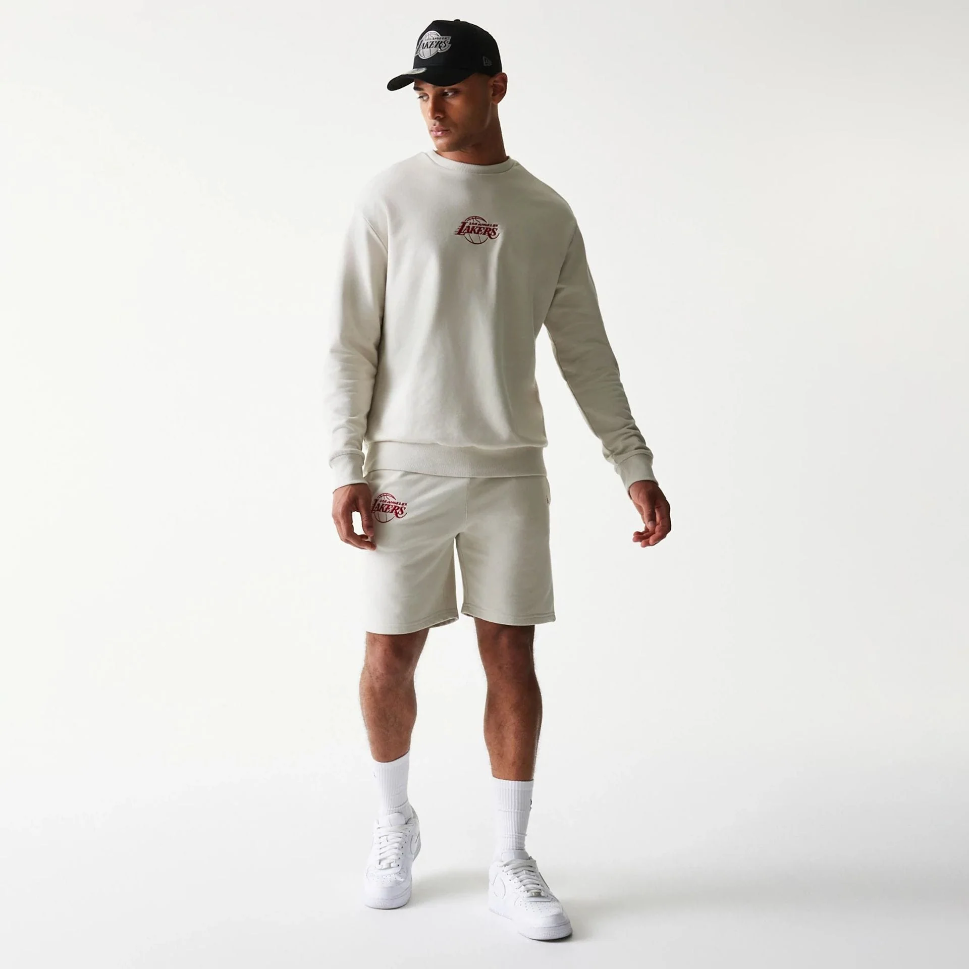 LA Lakers NBA League Essential Light Beige Shorts - Image 8