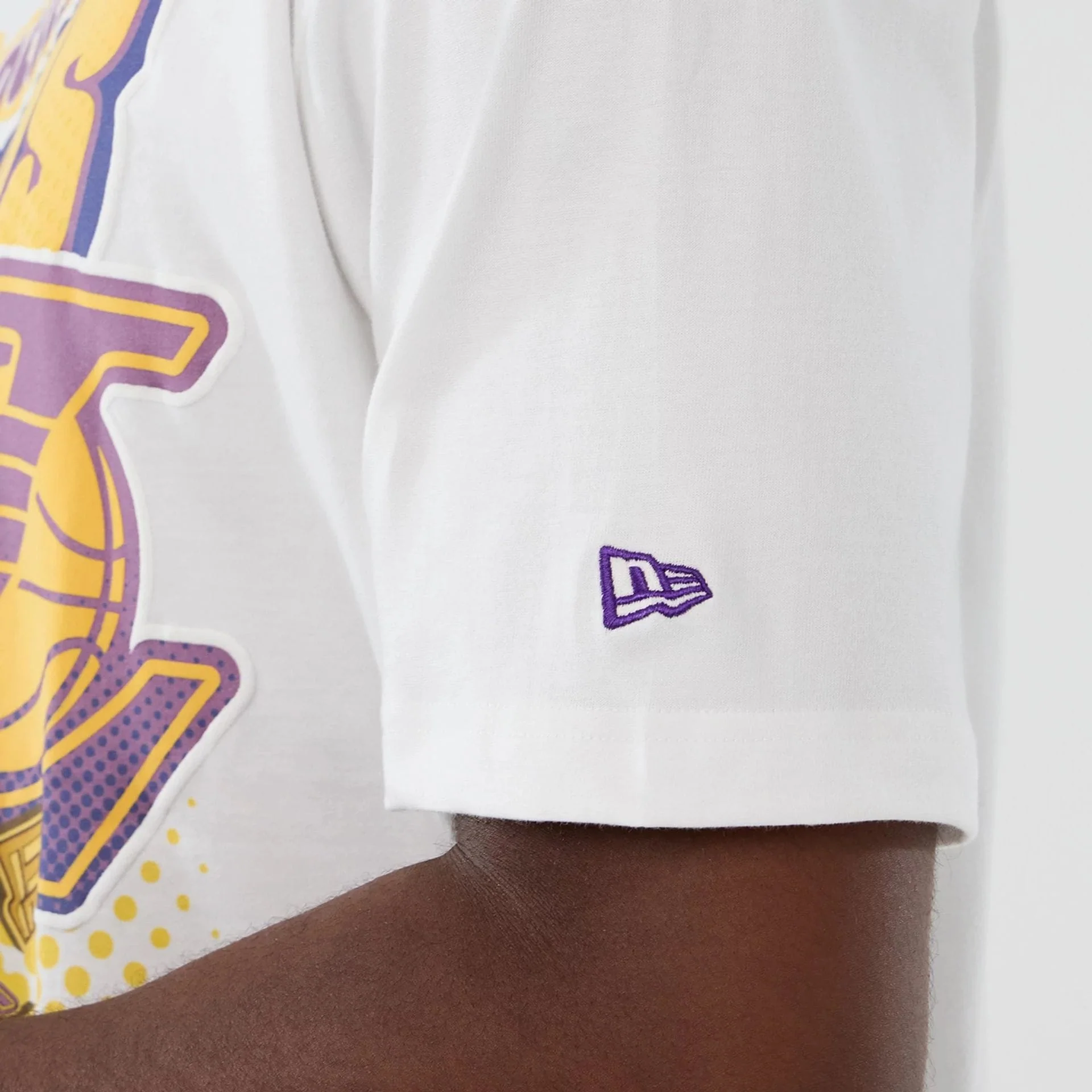 LA Lakers NBA Lifestyle Graphic White T-Shirt - Image 5