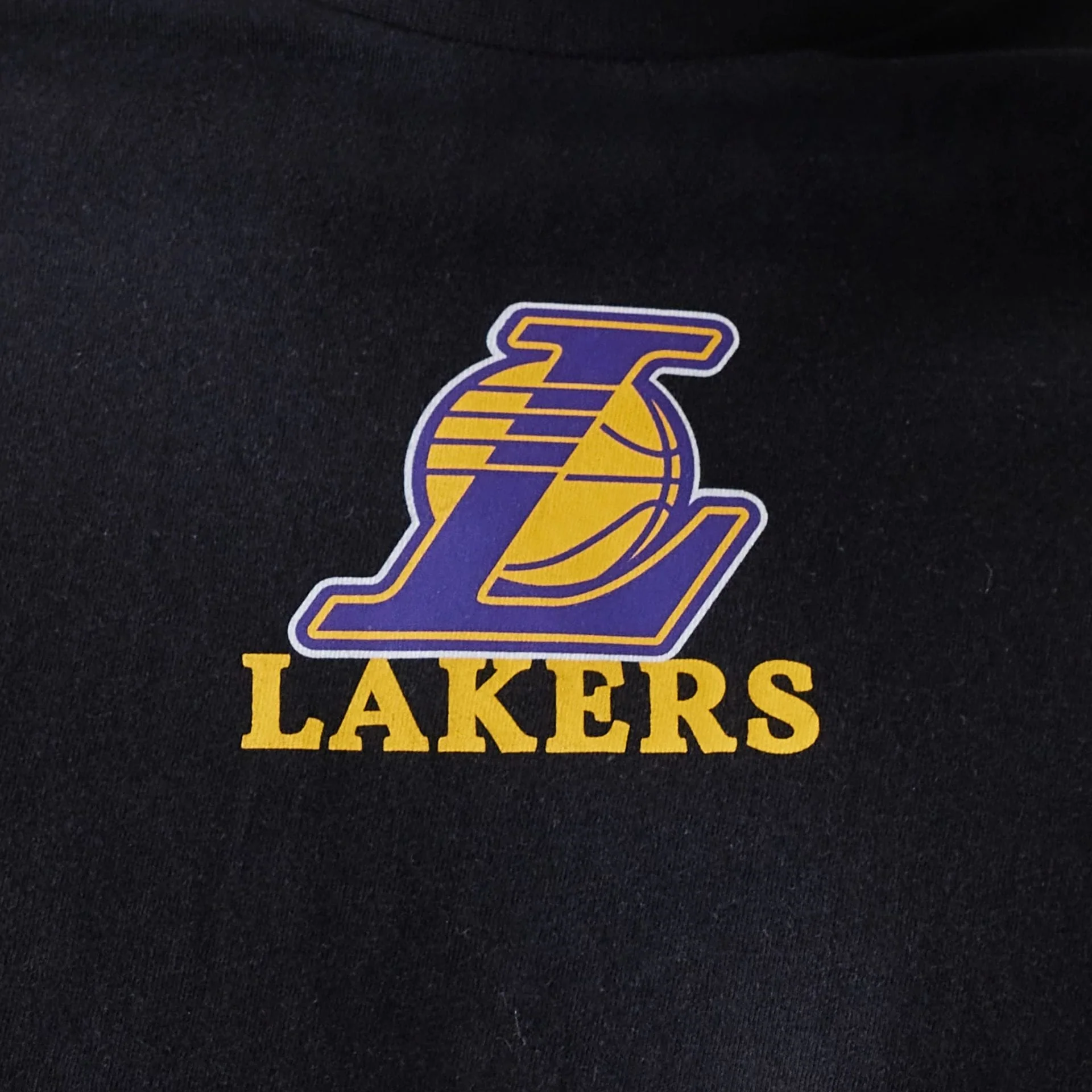 LA Lakers NBA Logo Black T-Shirt - Image 4