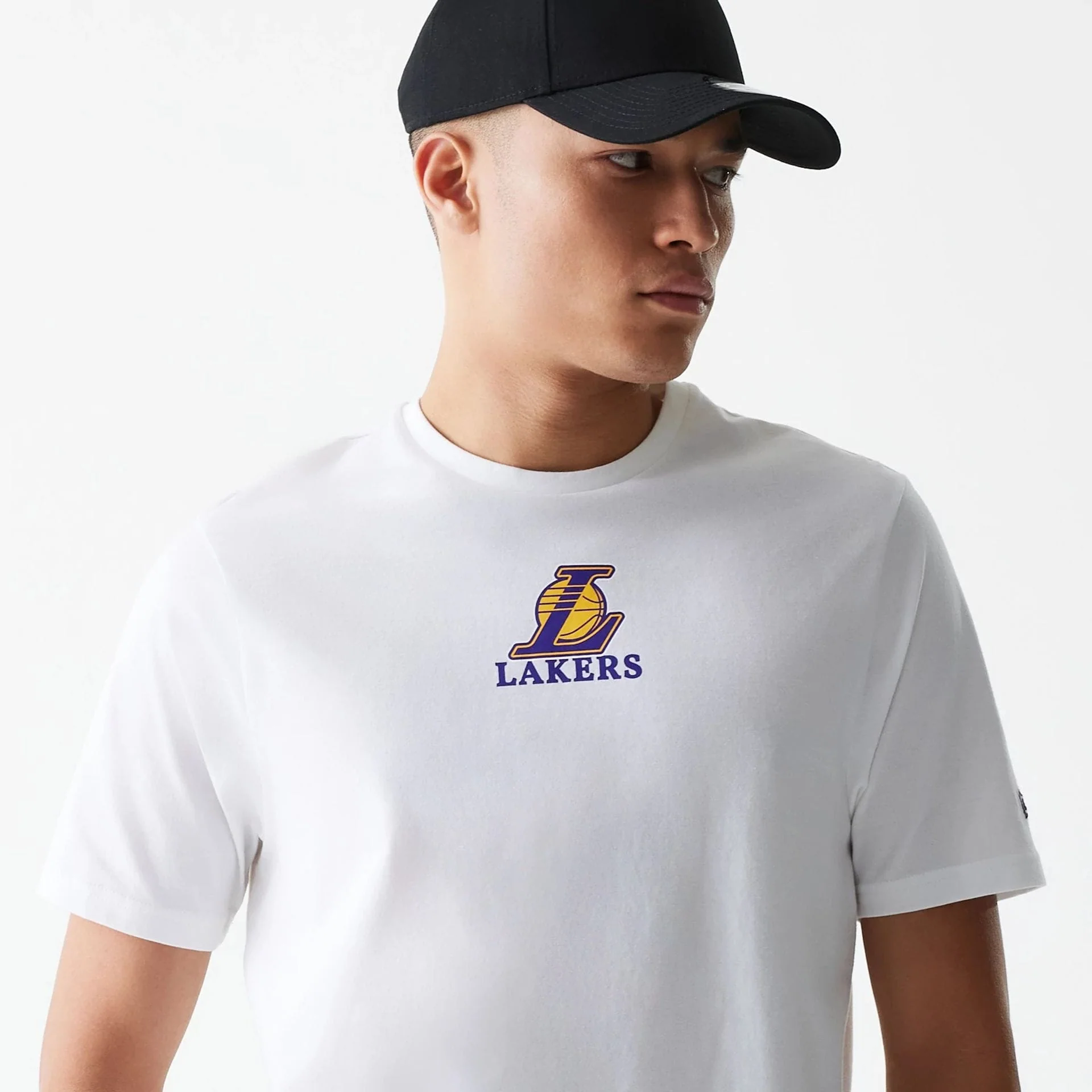LA Lakers NBA Logo White T-Shirt - Image 3