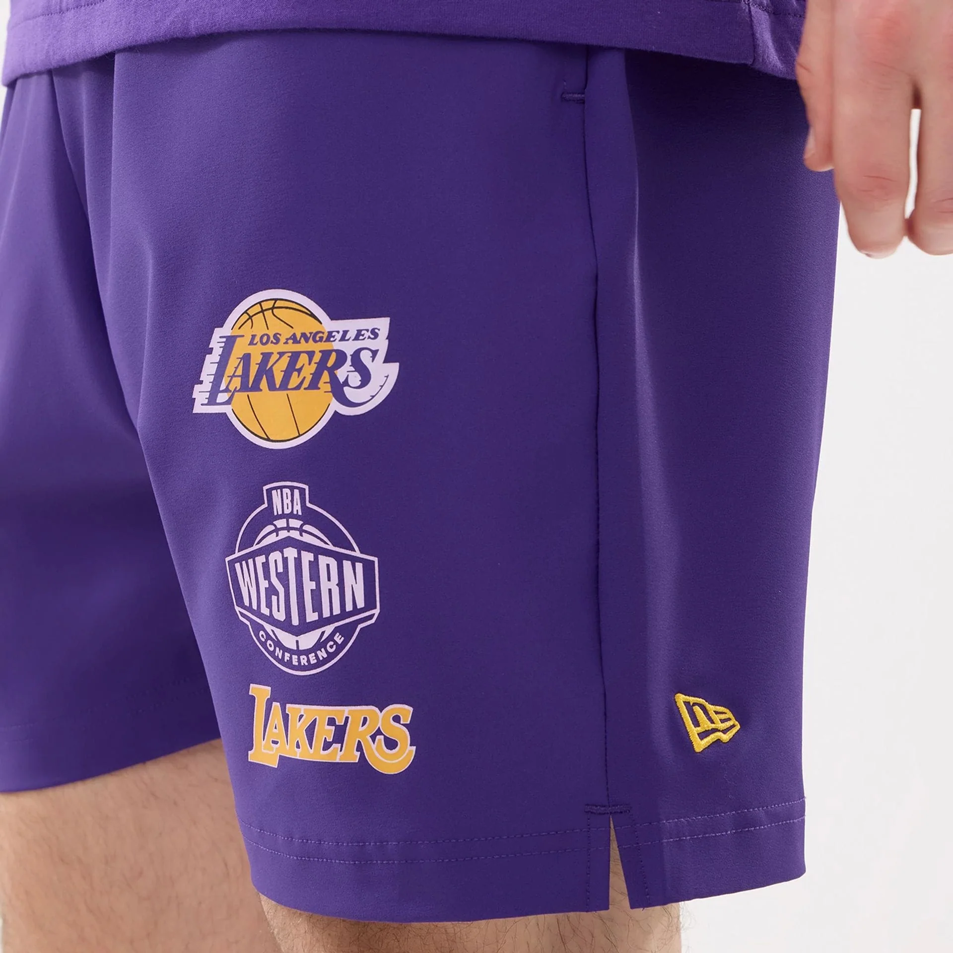 LA Lakers NBA Match Purple Oversized Shorts - Image 3