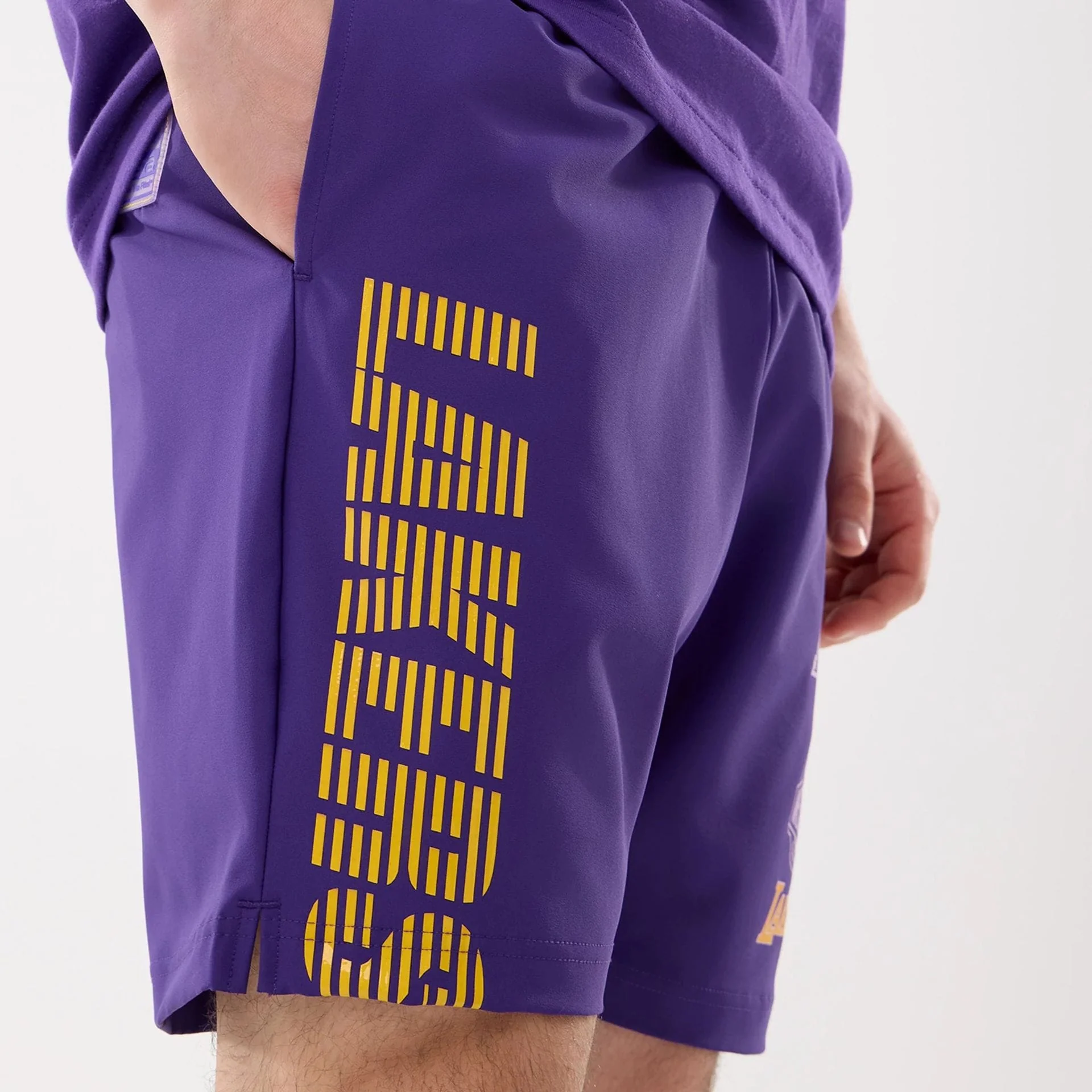 LA Lakers NBA Match Purple Oversized Shorts - Image 4