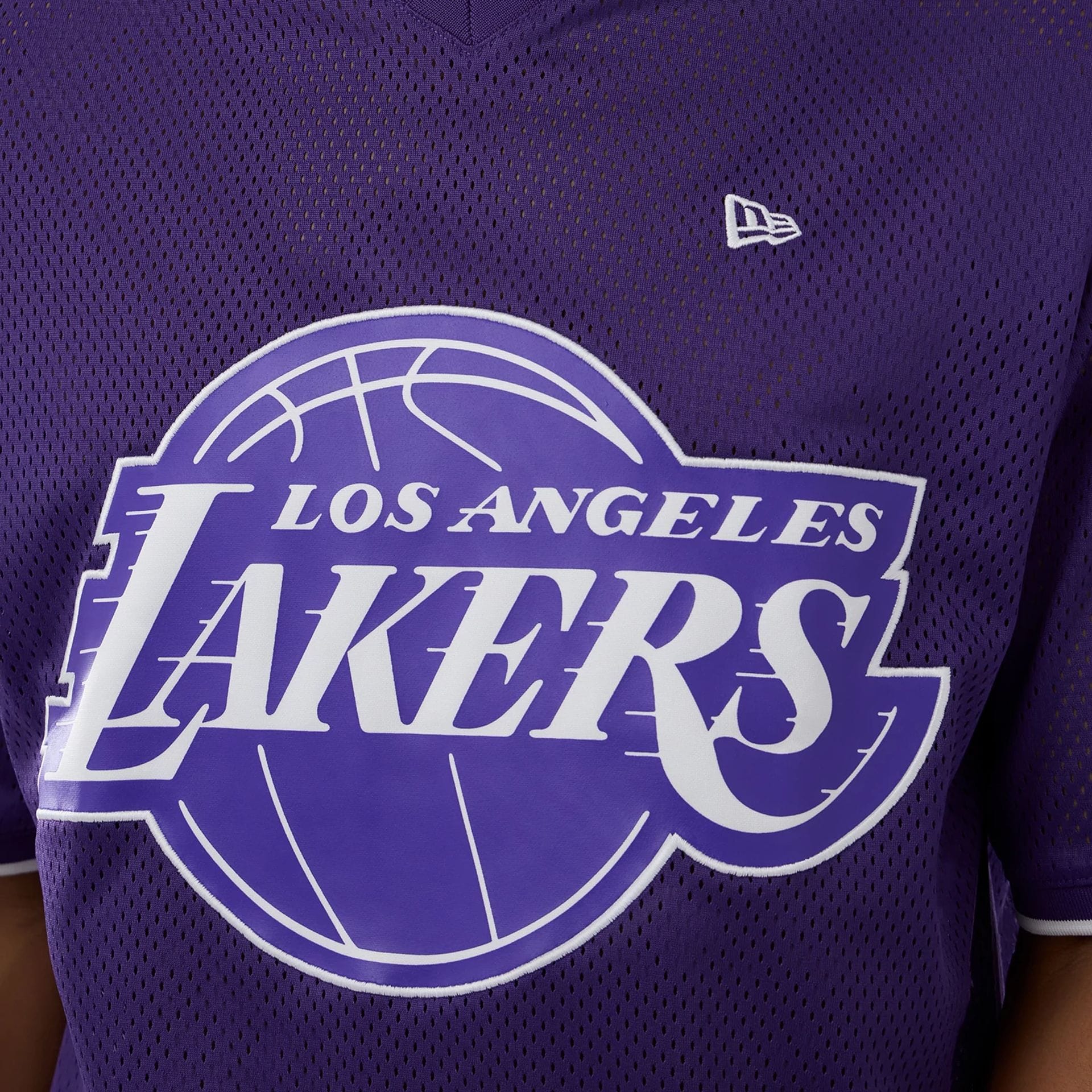LA Lakers NBA Mesh Purple Oversized T-Shirt - Image 5