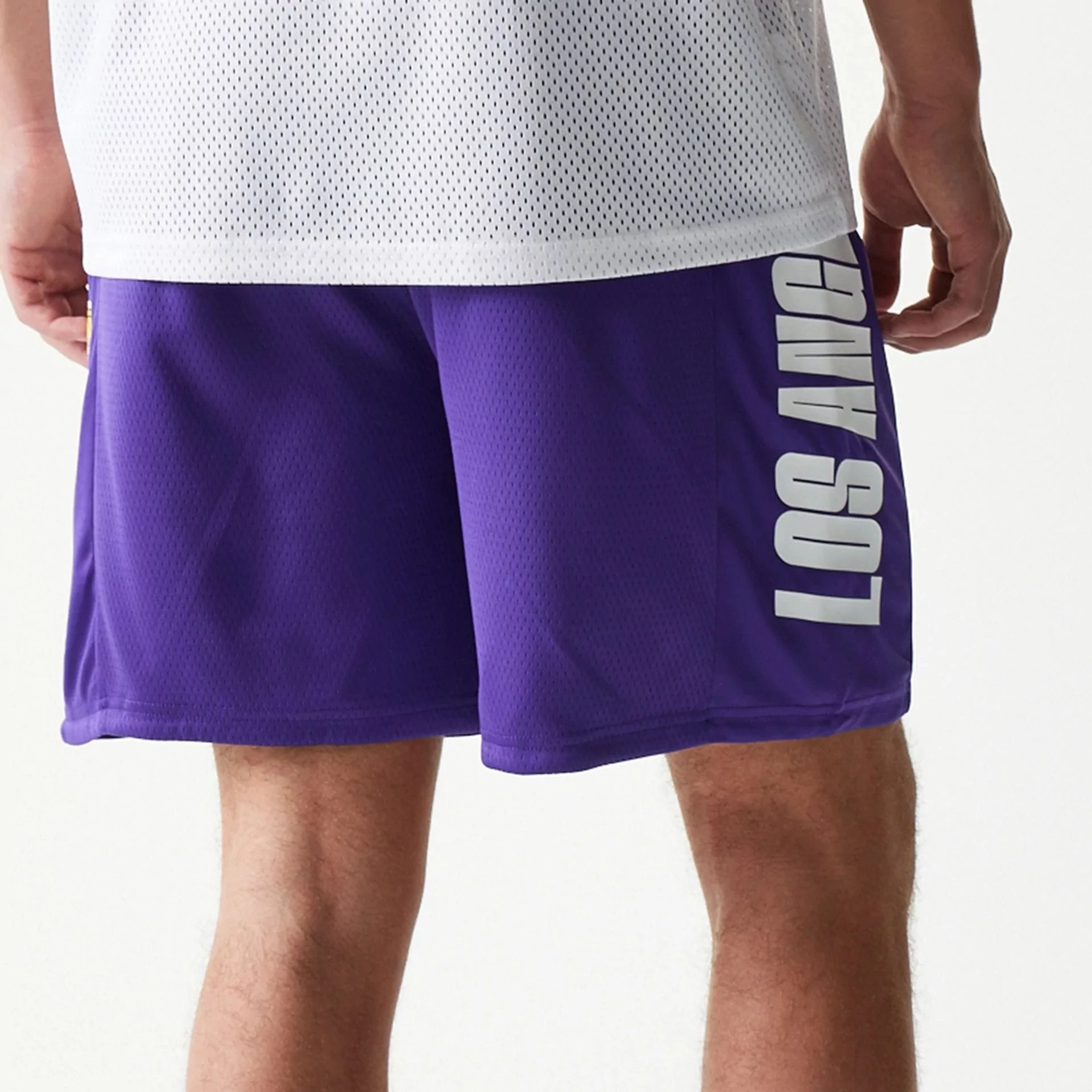 LA Lakers NBA Mesh Purple Shorts - Image 7