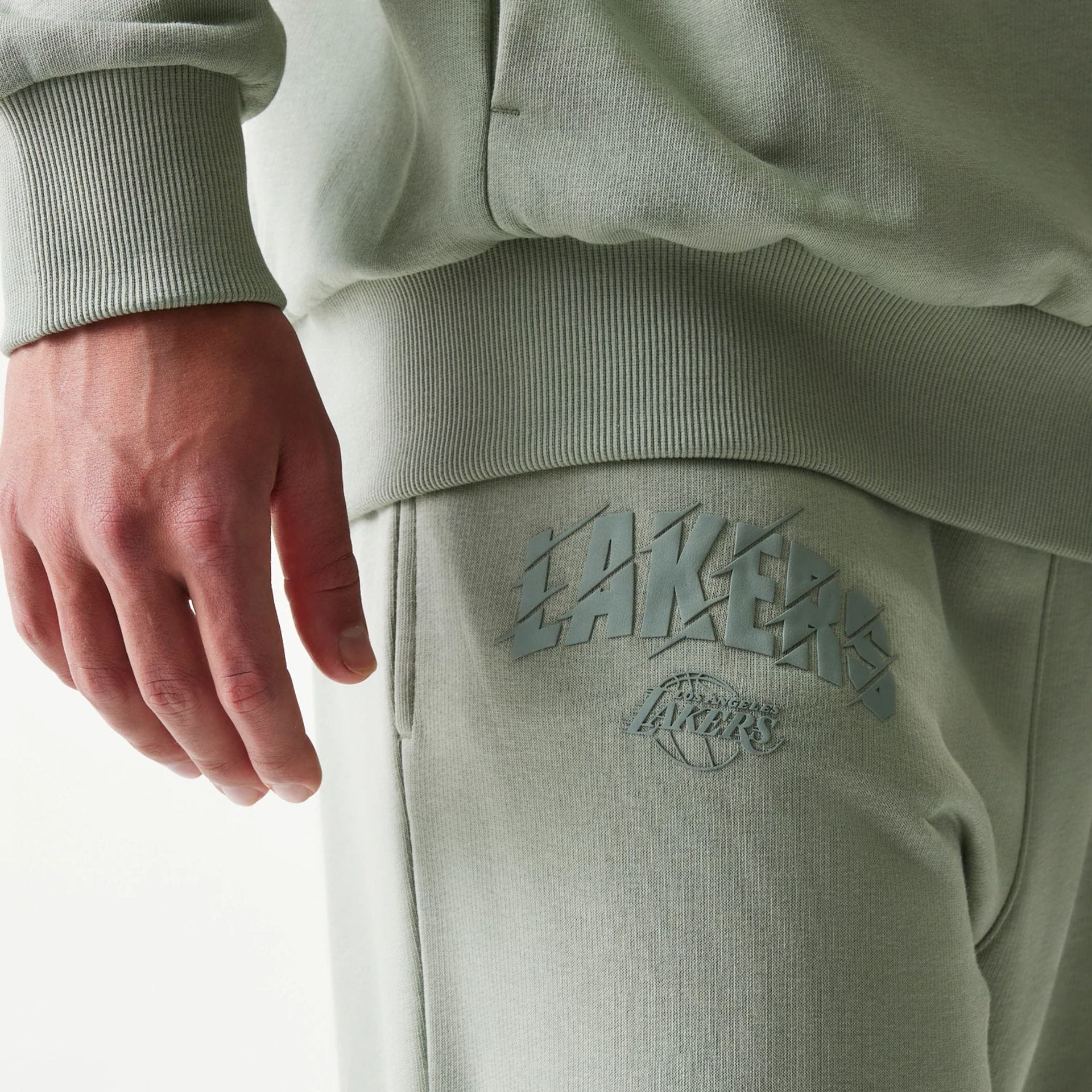 LA Lakers NBA Pastel Green Straight Leg Joggers - Image 4