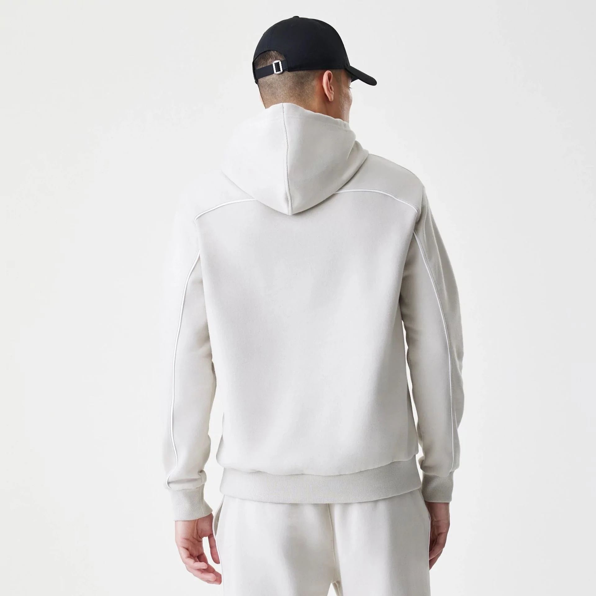 LA Lakers NBA Piping Cream Oversized Pullover Hoodie - Image 2
