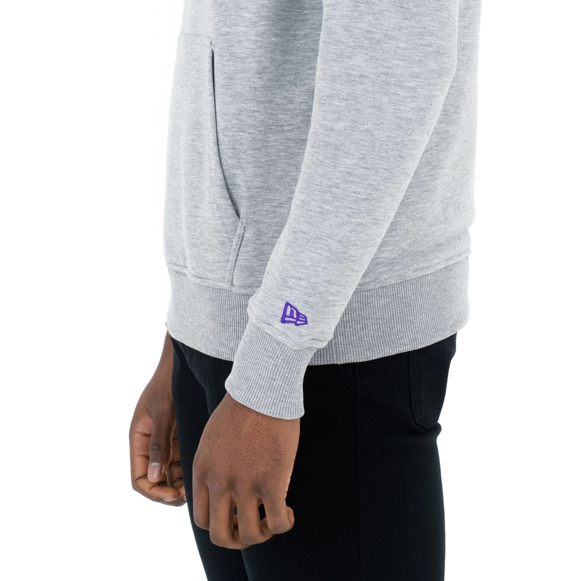 LA Lakers NBA Regular Grey Pullover Hoodie - Image 4