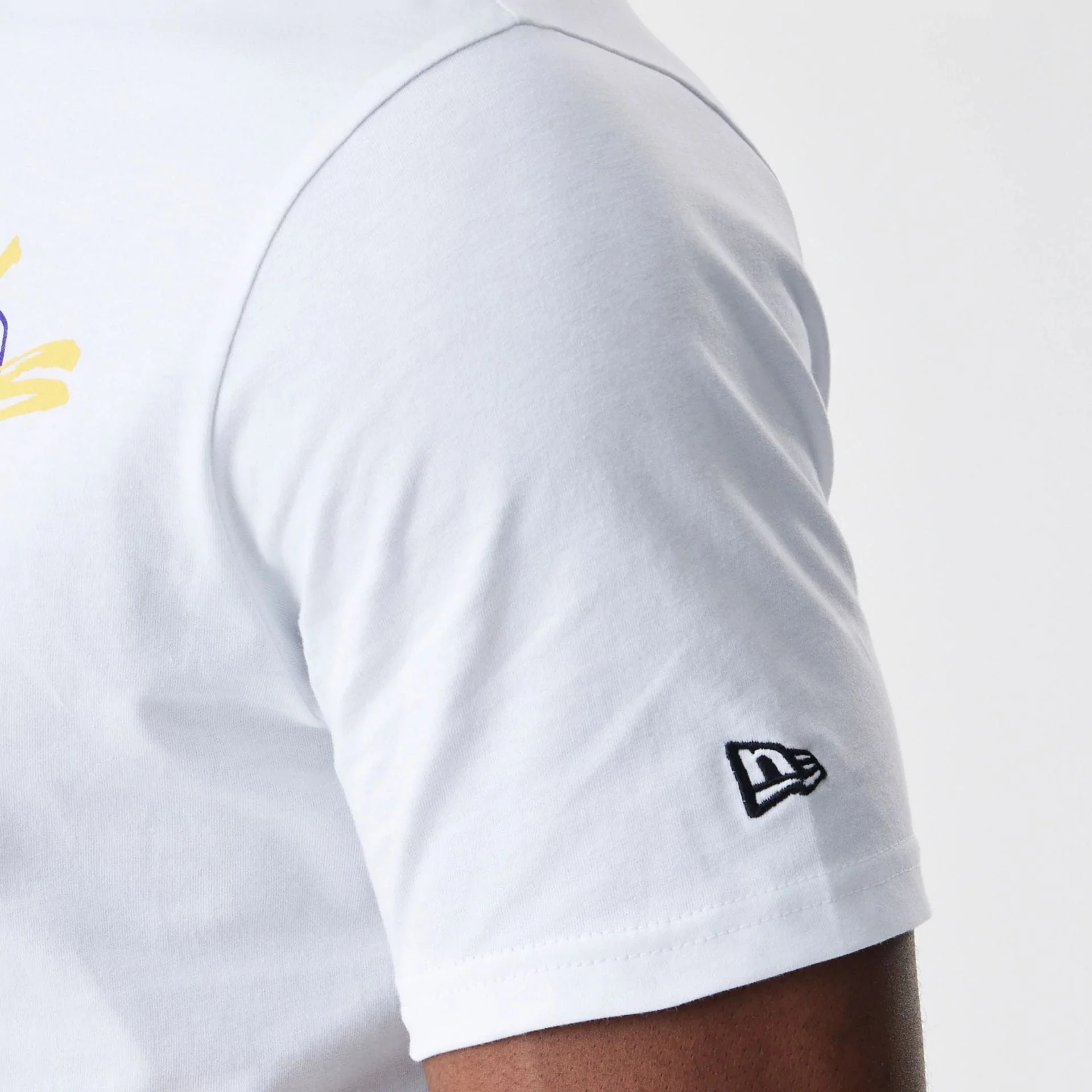 LA Lakers NBA Script White T-Shirt - Image 5