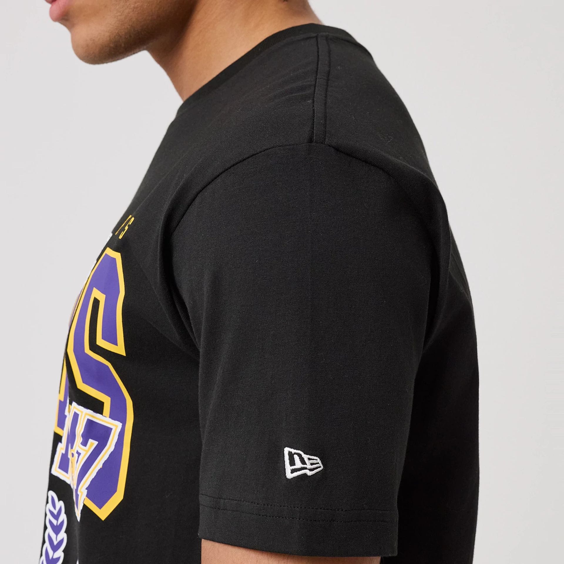 LA Lakers NBA Sport Classic Black T-Shirt - Image 5
