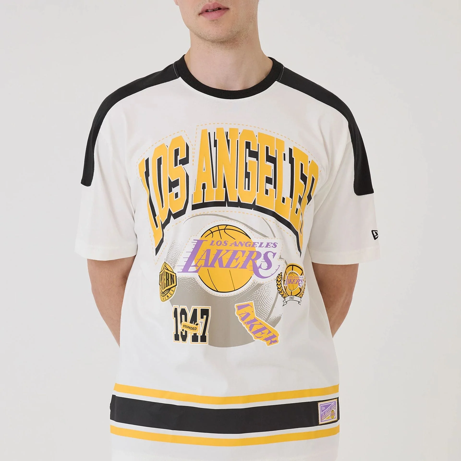 LA Lakers NBA Sport Classic White T-Shirt - Image 6
