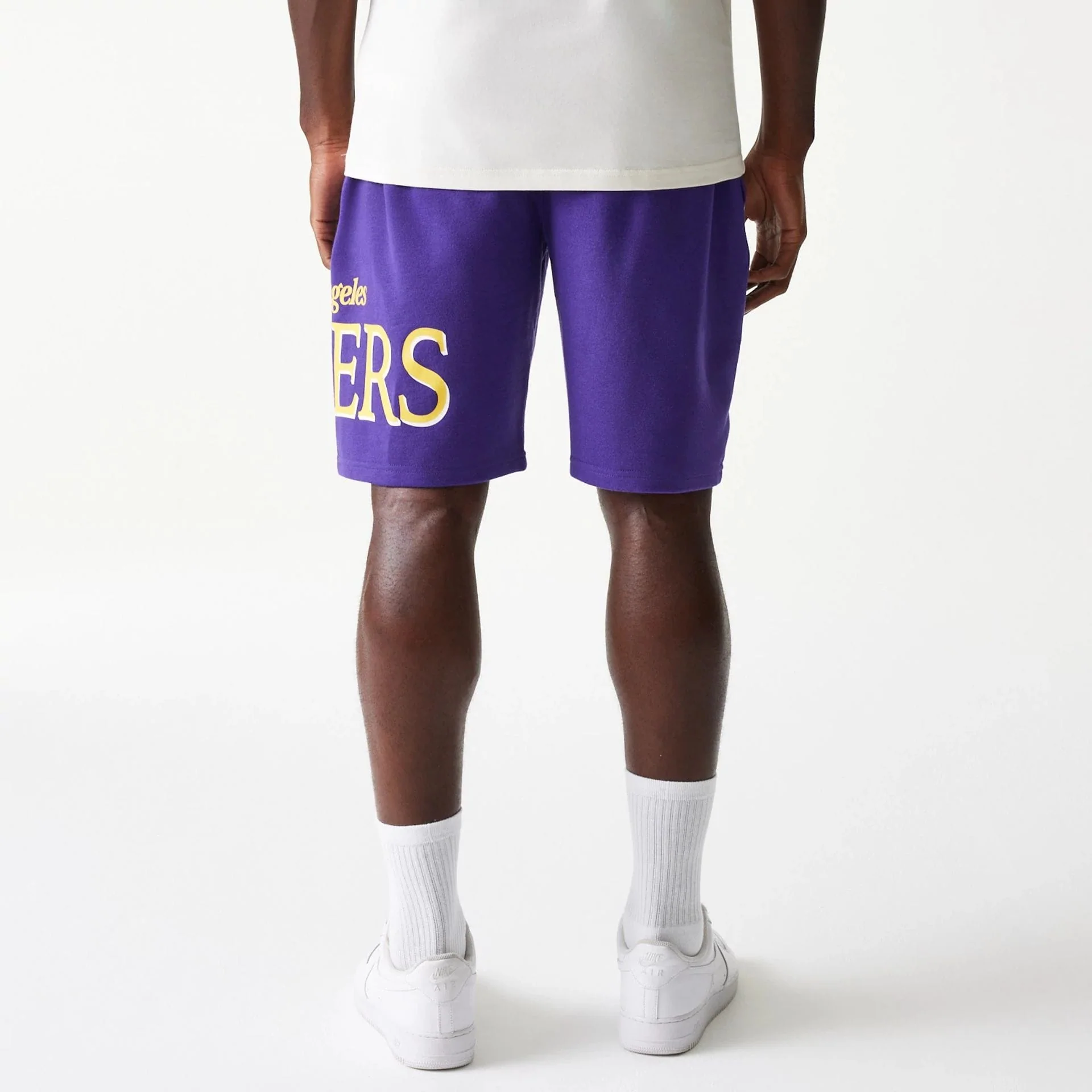 LA Lakers NBA Team Graphic Purple Shorts - Image 2