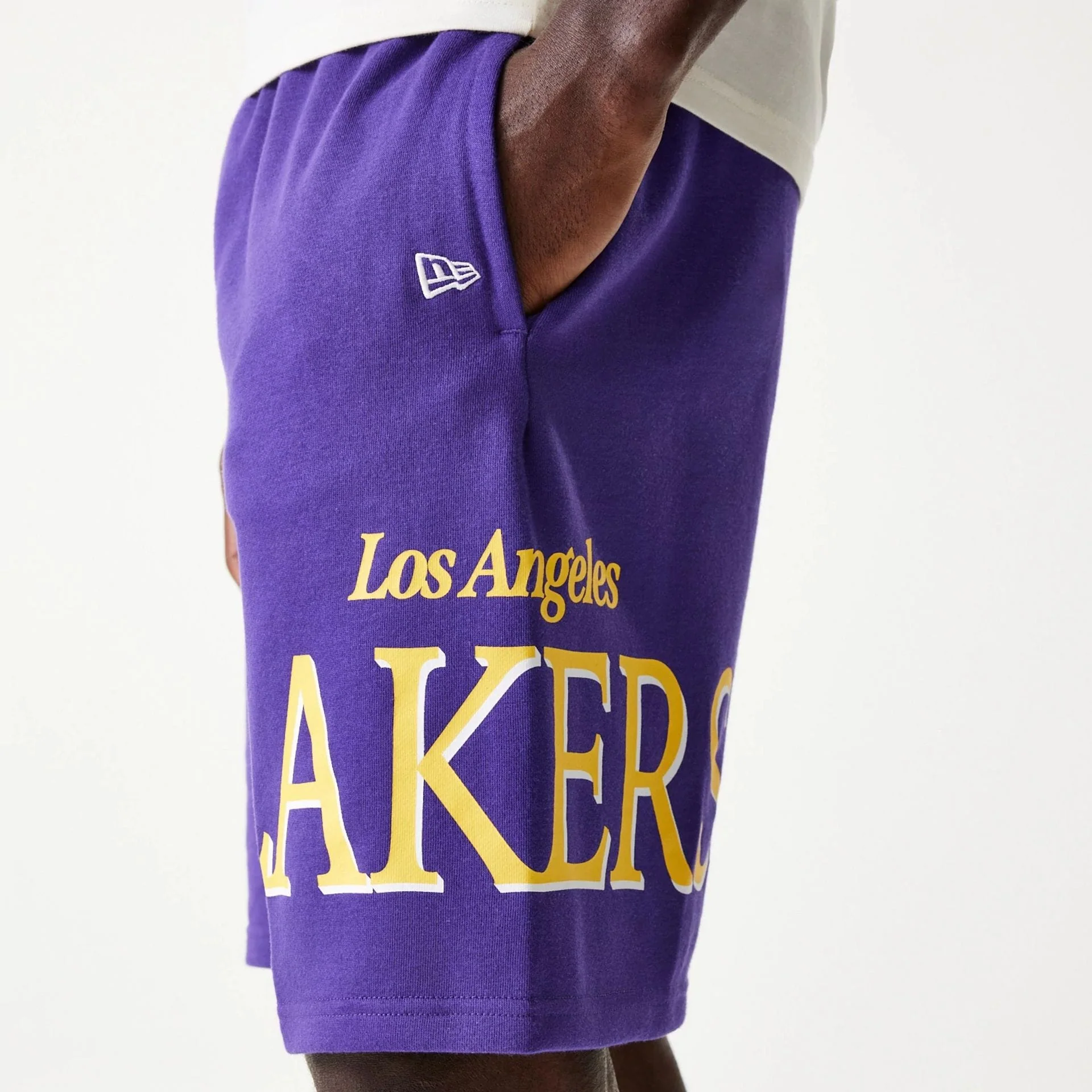 LA Lakers NBA Team Graphic Purple Shorts - Image 5