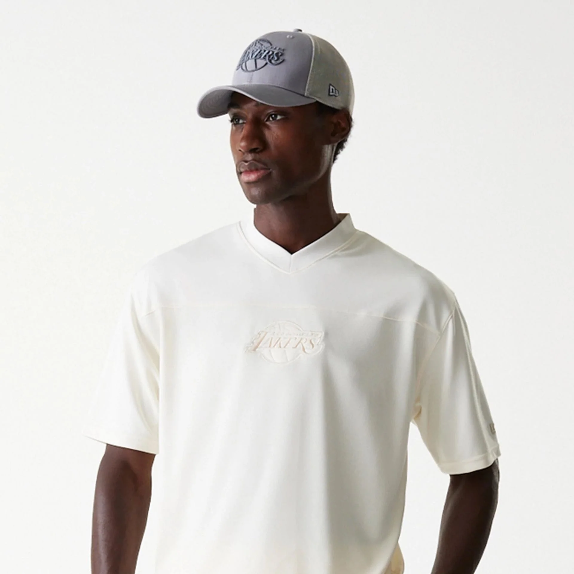 LA Lakers NBA Tonal Open White Mesh Jersey - Image 3