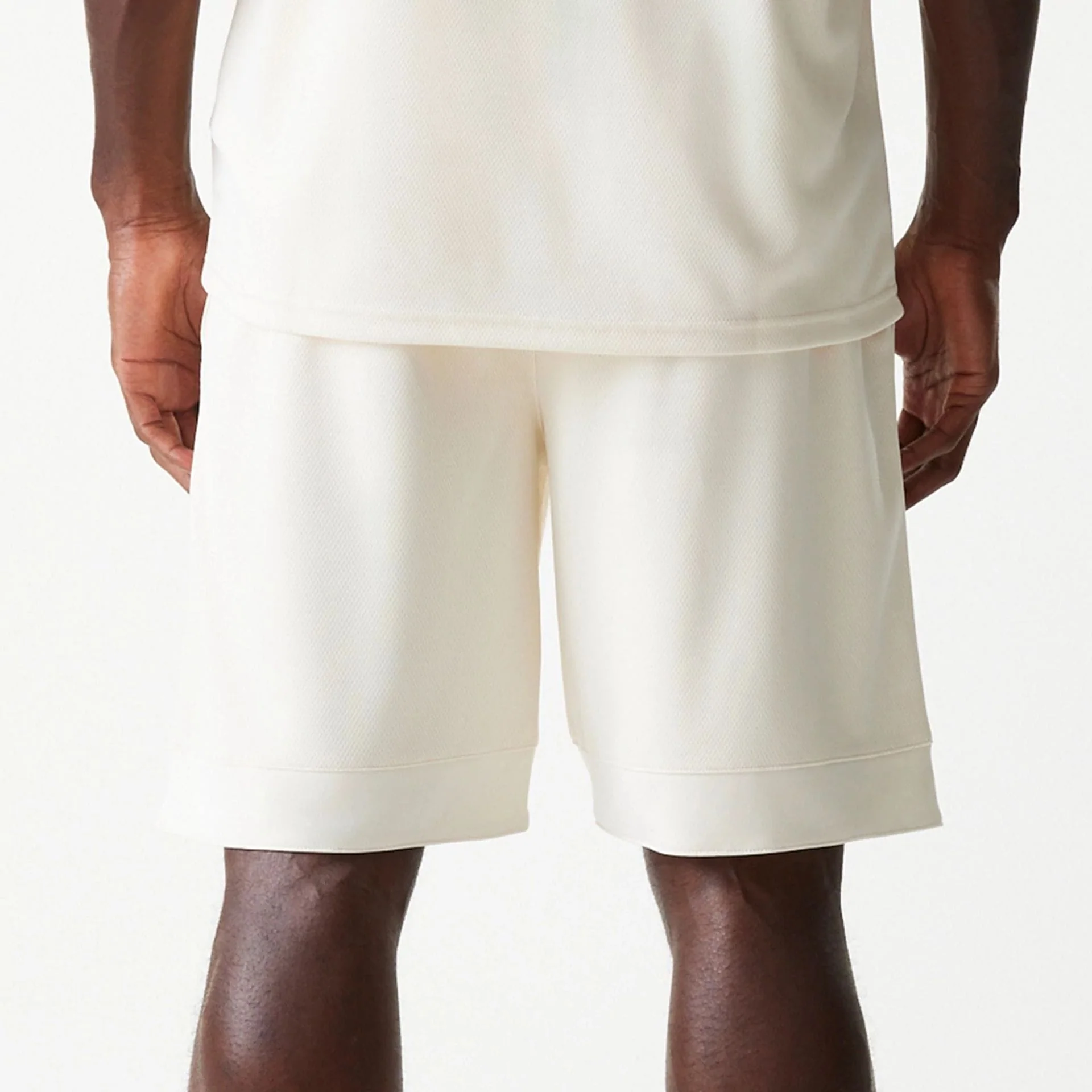 LA Lakers NBA Tonal Open White Mesh Shorts - Image 6
