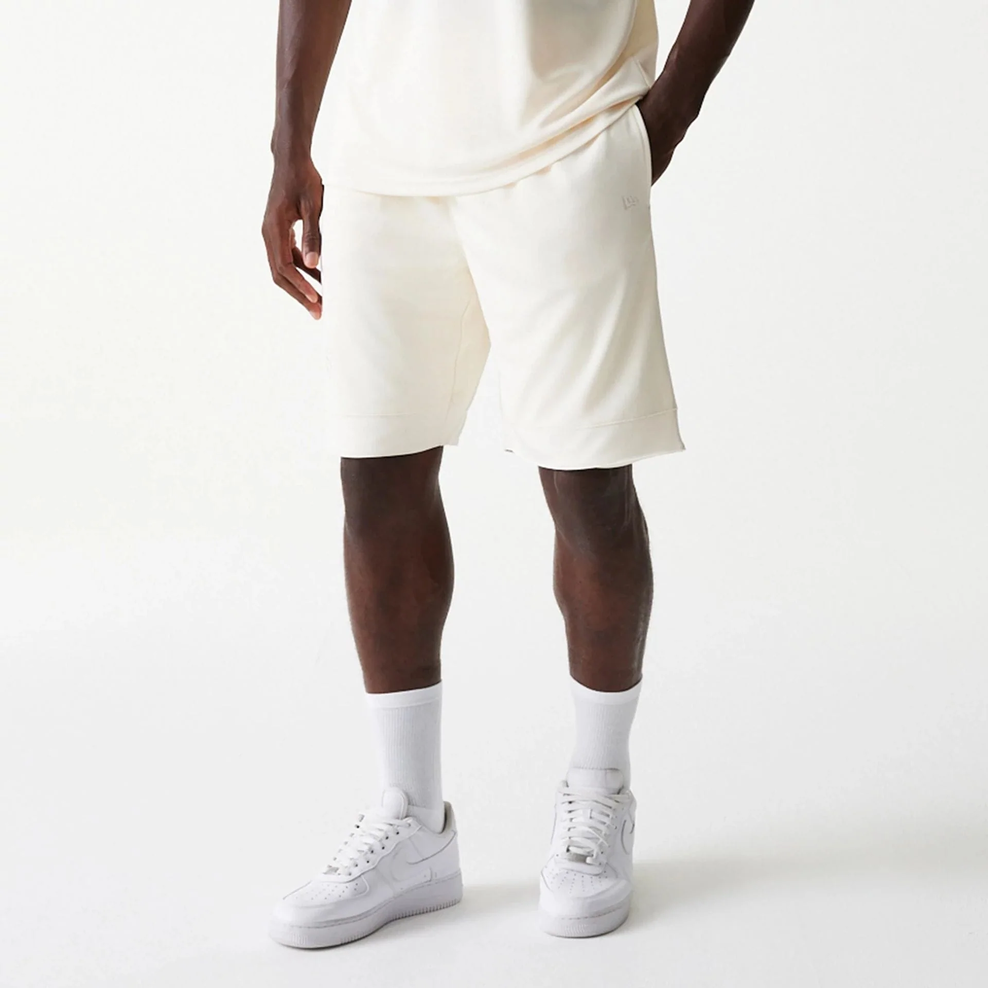 LA Lakers NBA Tonal Open White Mesh Shorts - Image 7