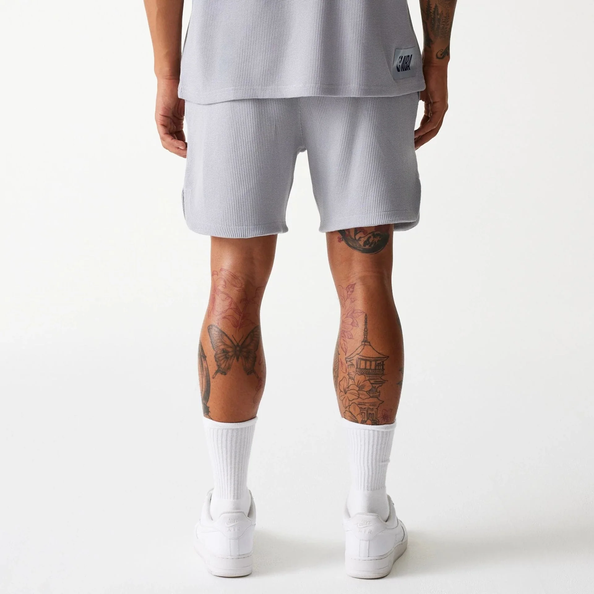 LA Lakers NBA Waffle Grey Shorts - Image 2
