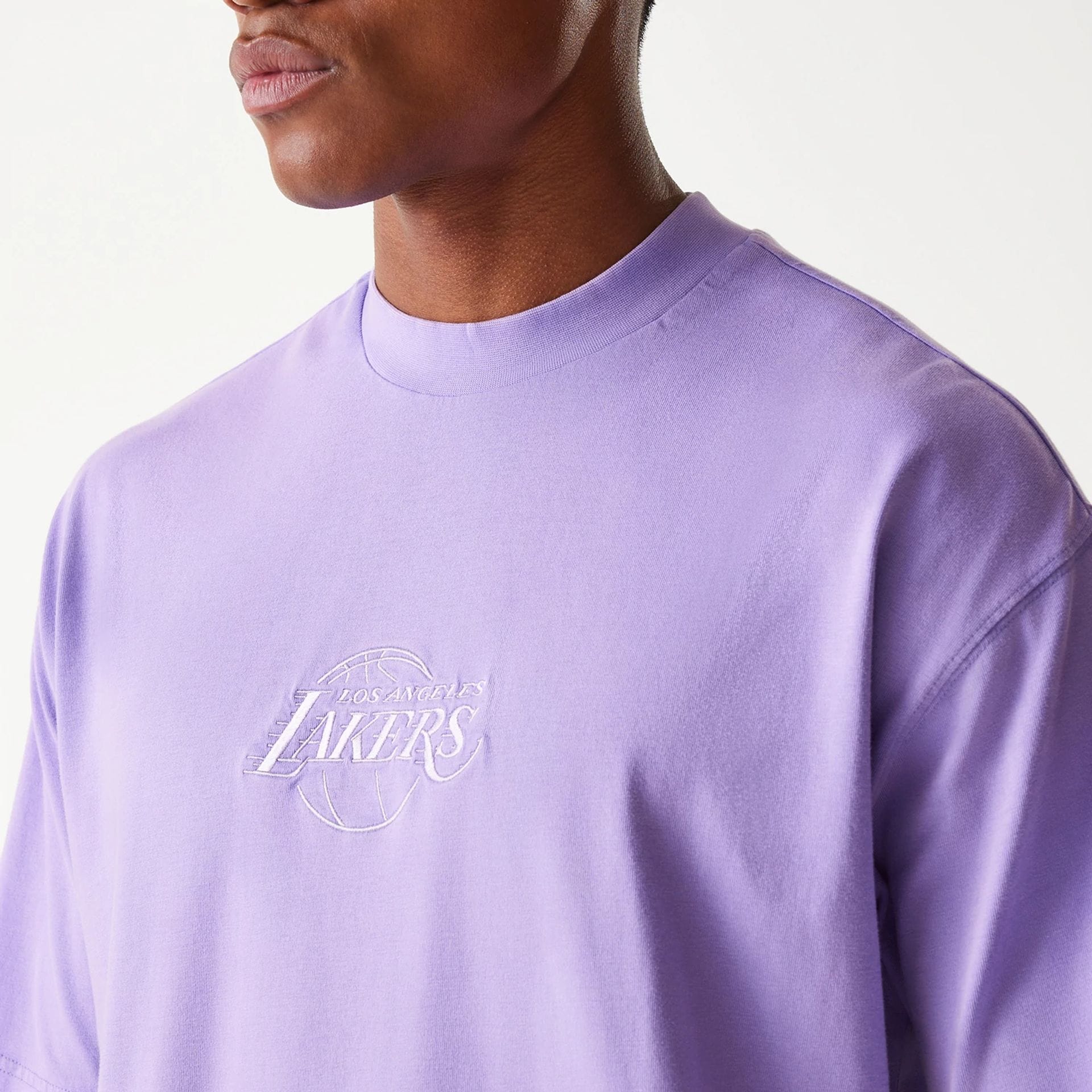 LA Lakers NBA Washed Purple Box T-Shirt - Image 6