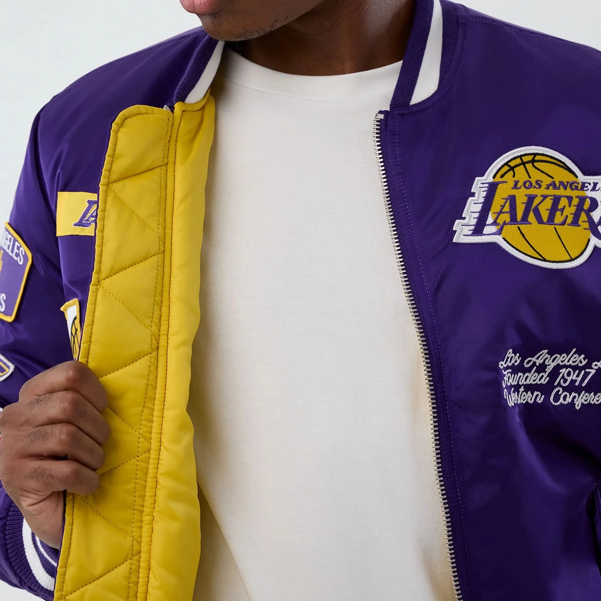 LA Lakers NBA x Alpha Purple Jacket - Image 3