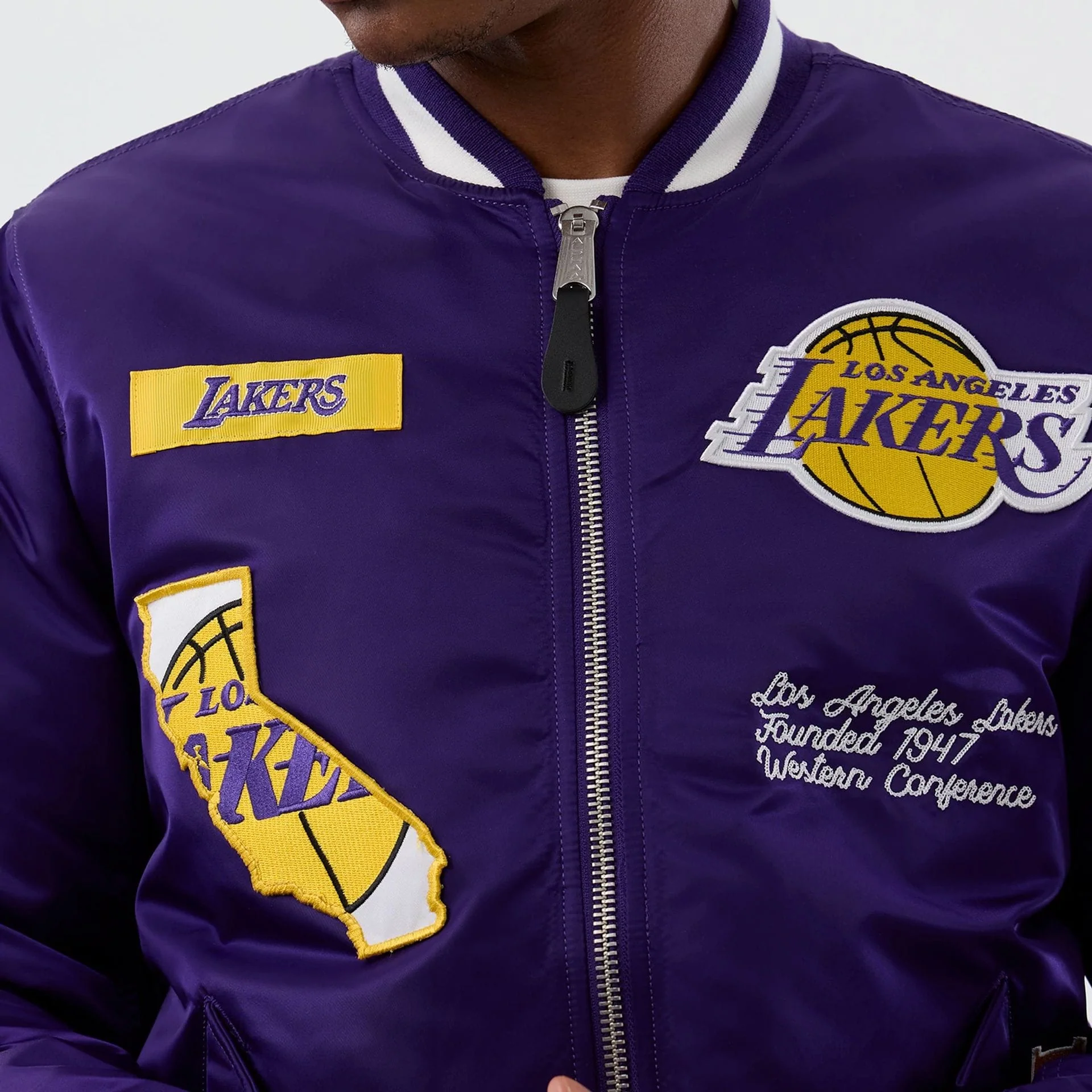 LA Lakers NBA x Alpha Purple Jacket - Image 4