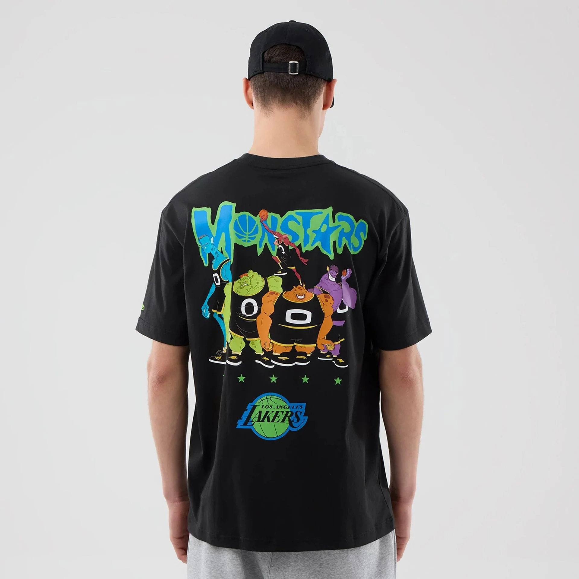 LA Lakers Space Jam 2 X NBA Black T-Shirt - Image 2