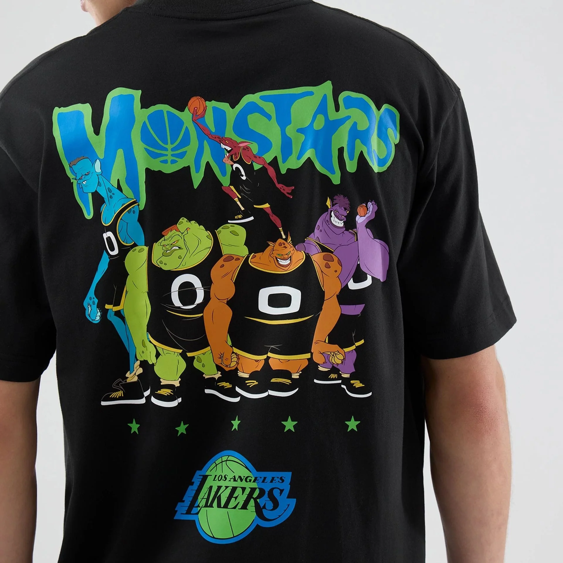 LA Lakers Space Jam 2 X NBA Black T-Shirt - Image 4