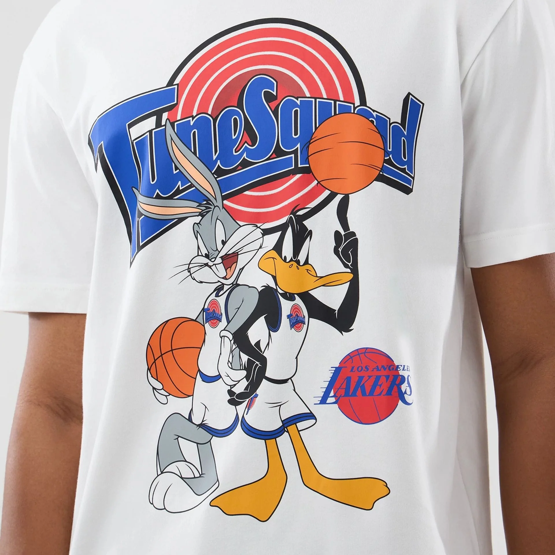 LA Lakers Space Jam 2 X NBA White T-Shirt - Image 3