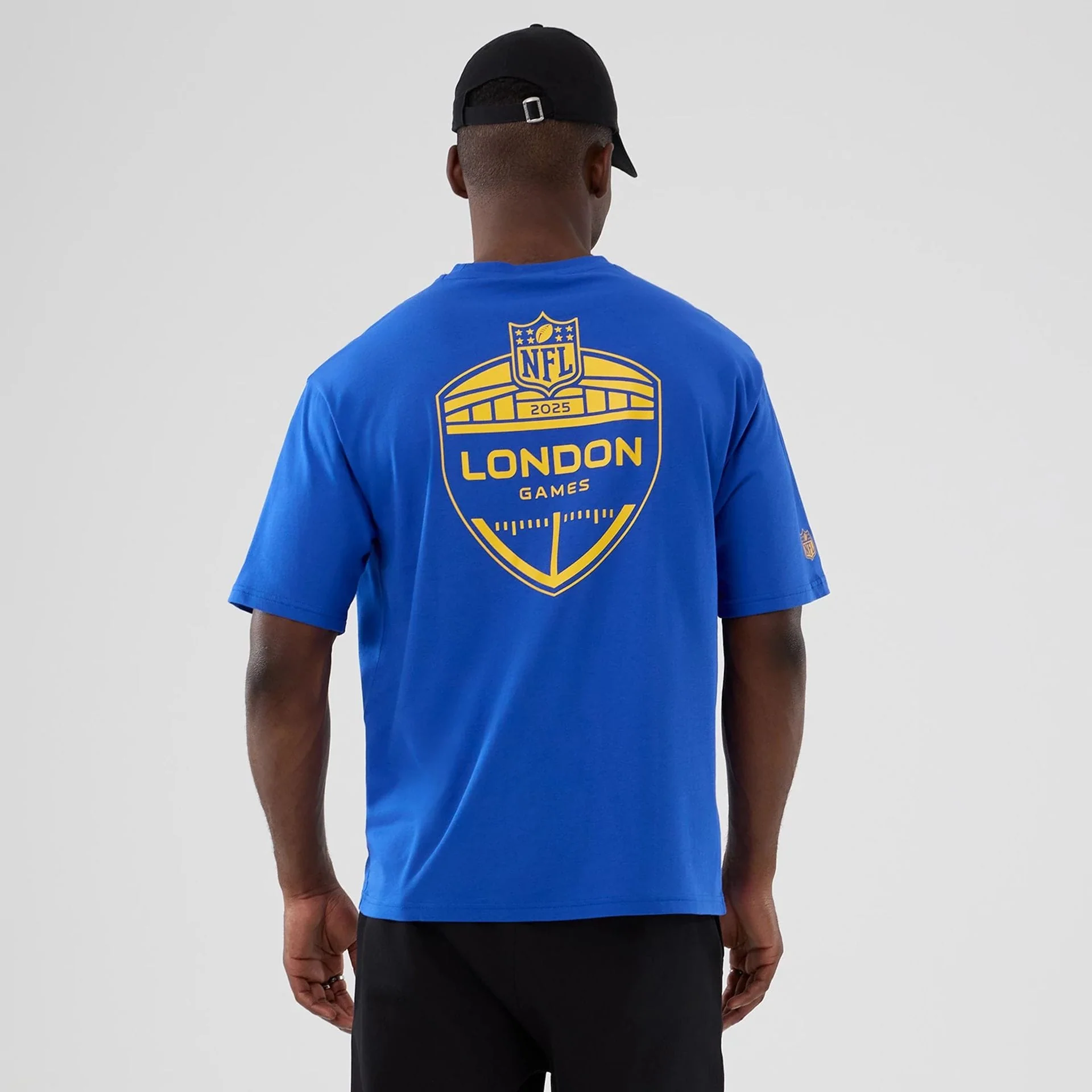LA Rams NFL International Series Games 2025 Bright Blue Oversized T-Shirt - Image 2