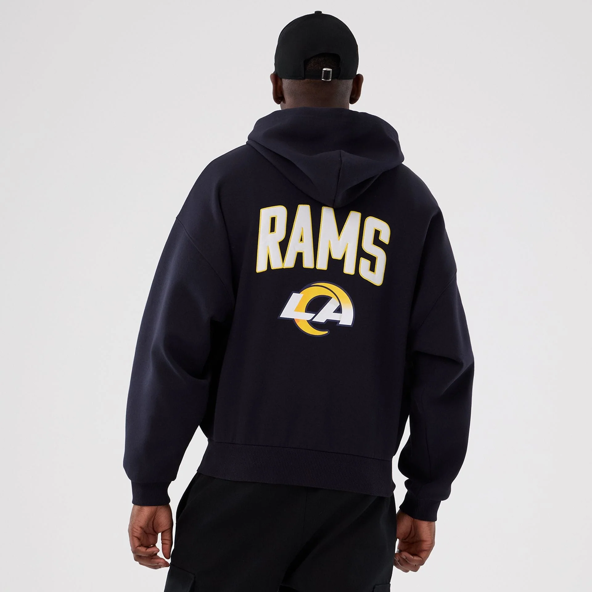LA Rams NFL International Series Games 2025 Navy Premium Pullover Hoodie - Image 2