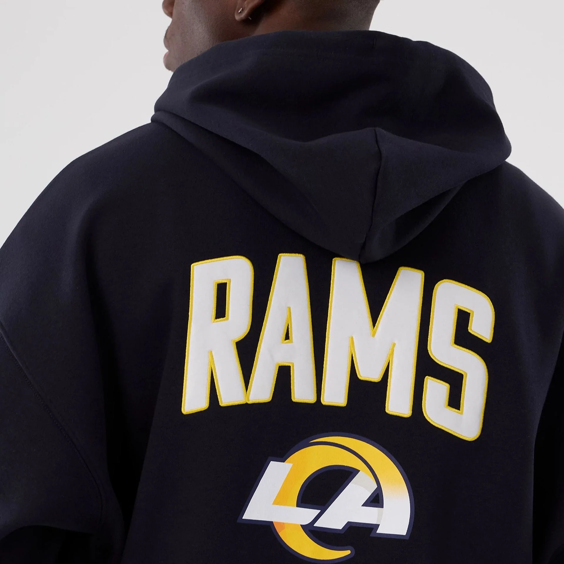 LA Rams NFL International Series Games 2025 Navy Premium Pullover Hoodie - Image 7