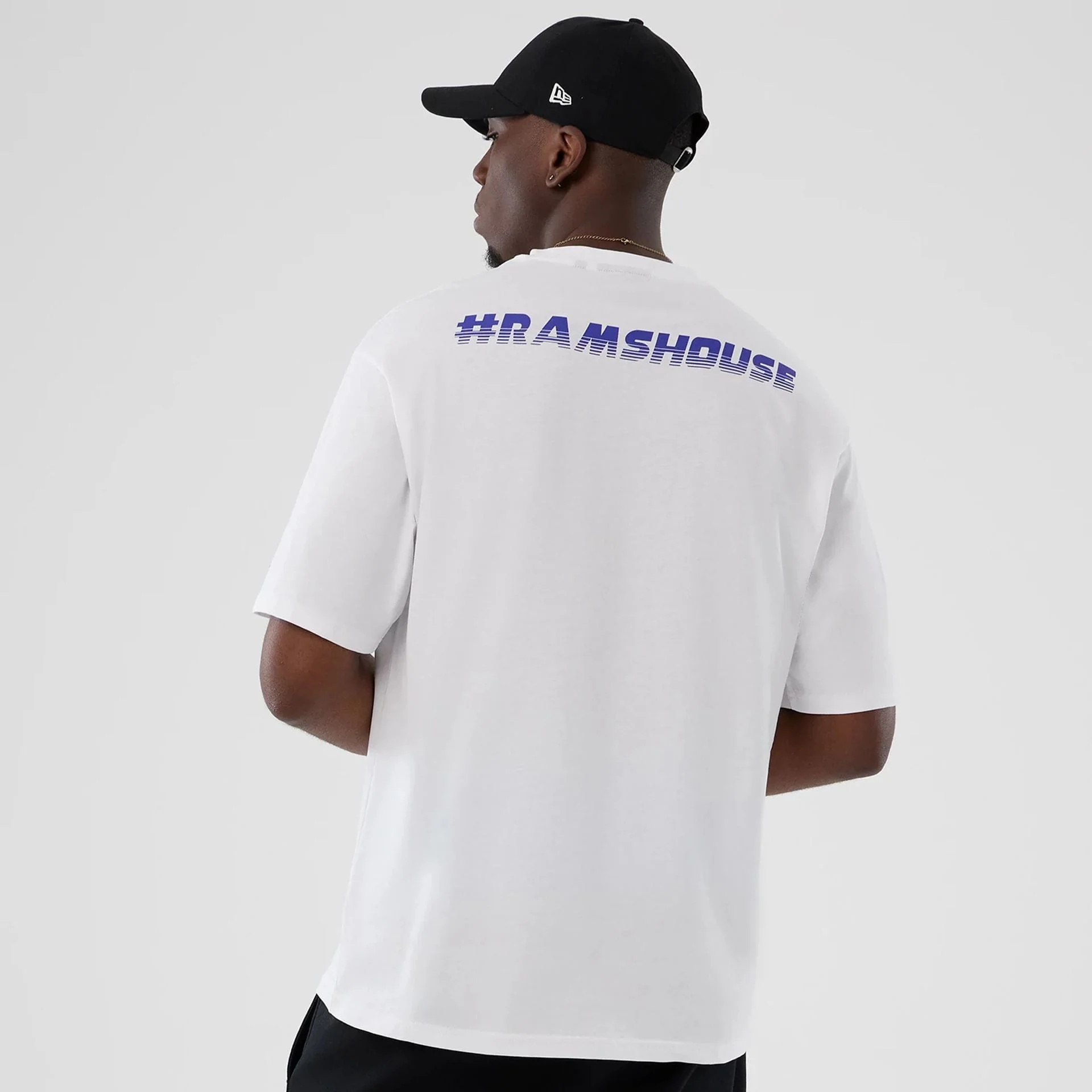 LA Rams NFL International Series Games 2025 White Oversized T-Shirt - Image 2
