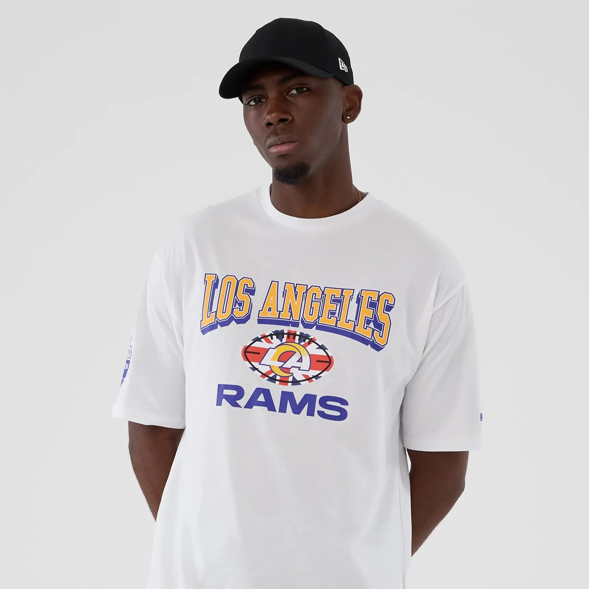 LA Rams NFL International Series Games 2025 White Oversized T-Shirt - Image 3