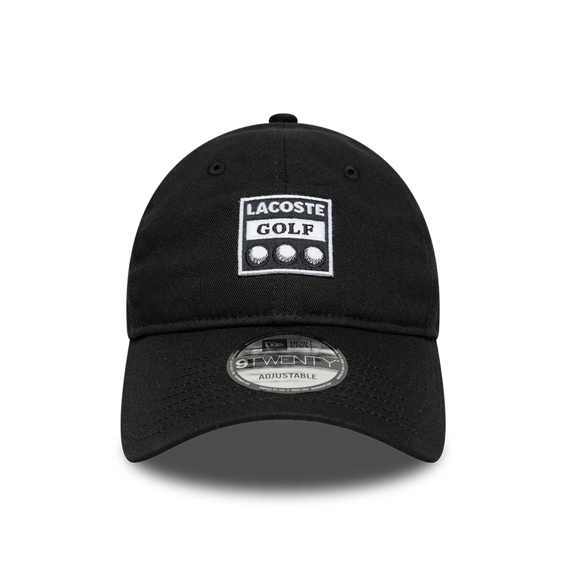 Lacoste X New Era Golf Black 9TWENTY Adjustable Cap - Image 2