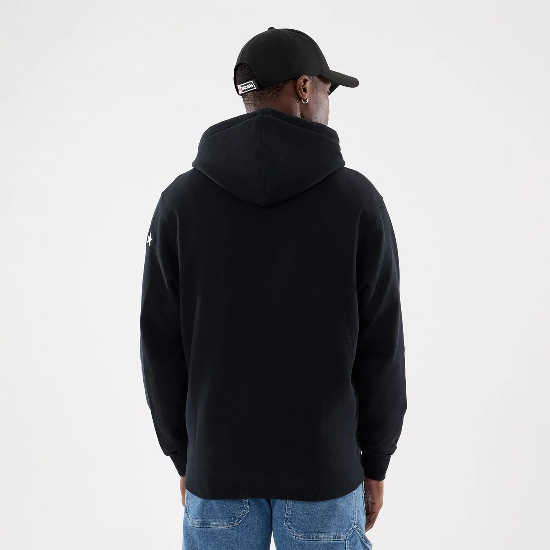 Las Vegas Raiders MLB Word Art Black 2 Way Full Zip Hoodie - Image 2