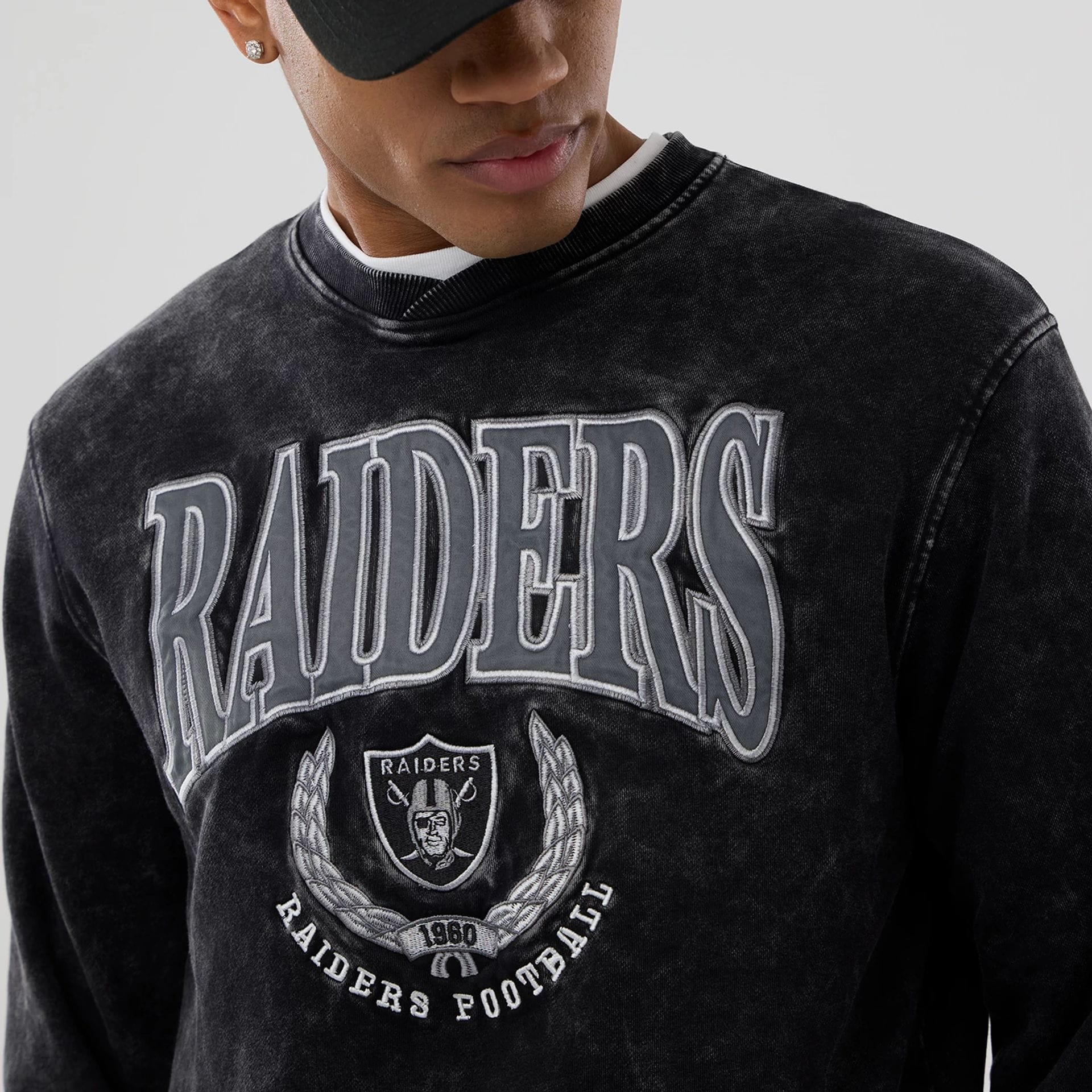 Las Vegas Raiders NFL Black Crew Neck Sweater - Image 6
