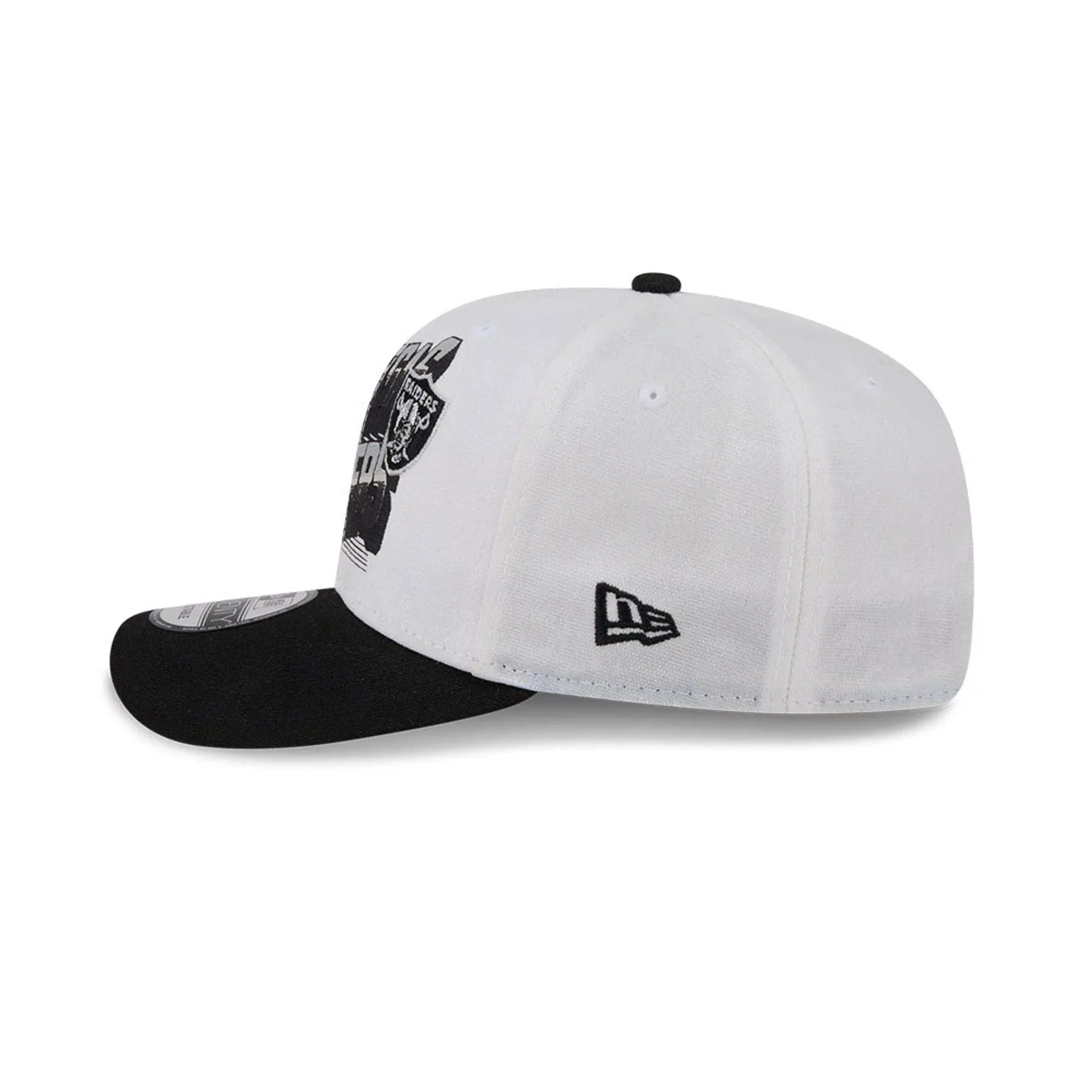 Las Vegas Raiders NFL Duck Cloth White 9SEVENTY Stretch Snap Cap - Image 5