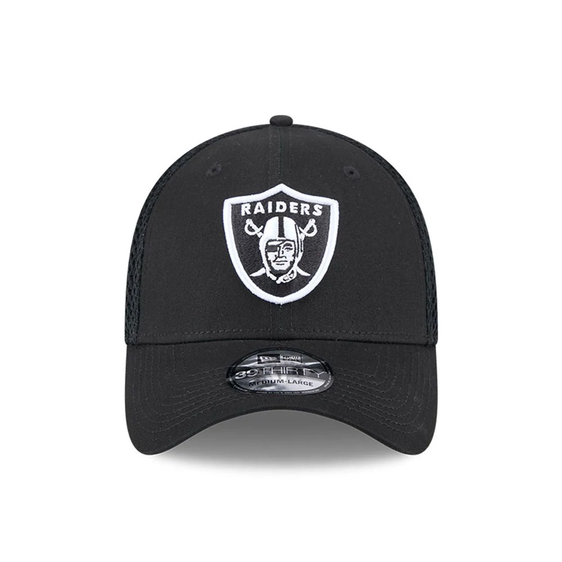 Las Vegas Raiders NFL Evergreen Neo Black 39THIRTY Stretch Fit Cap - Image 3