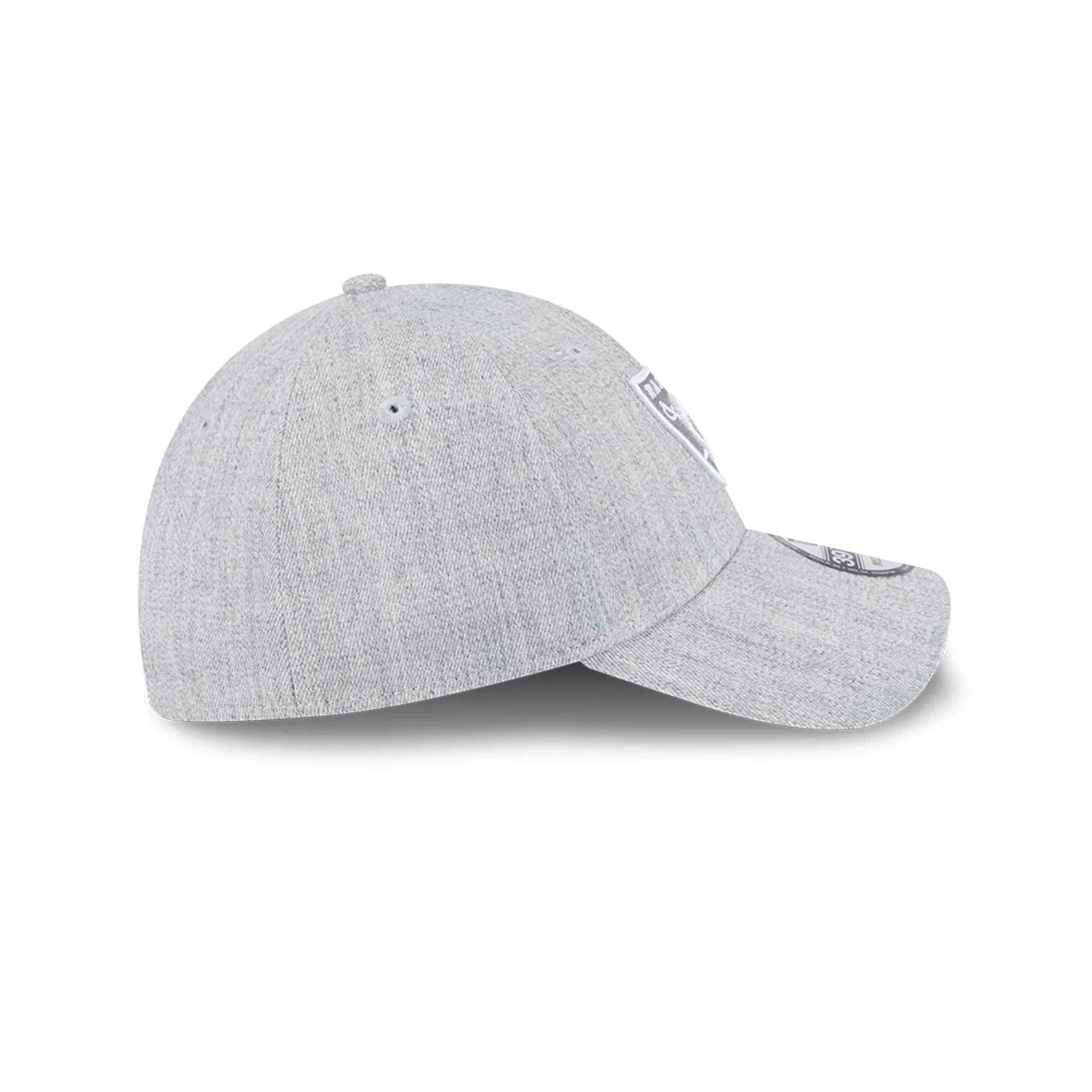 Las Vegas Raiders NFL Heather Grey 39THIRTY Stretch Fit Cap - Image 5
