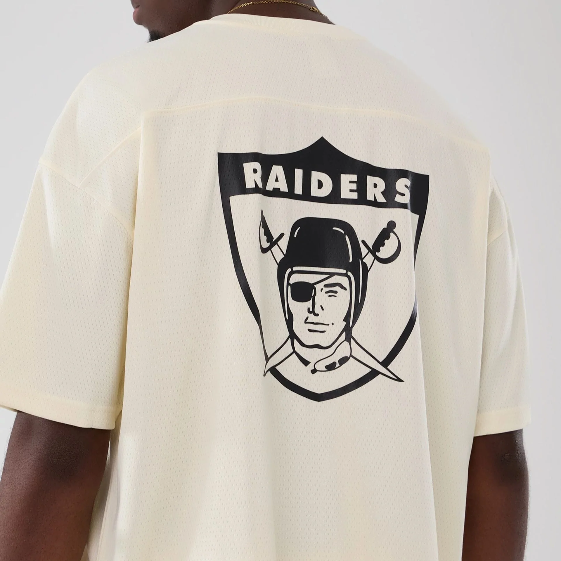 Las Vegas Raiders NFL Historic Cream Oversized T-Shirt - Image 6