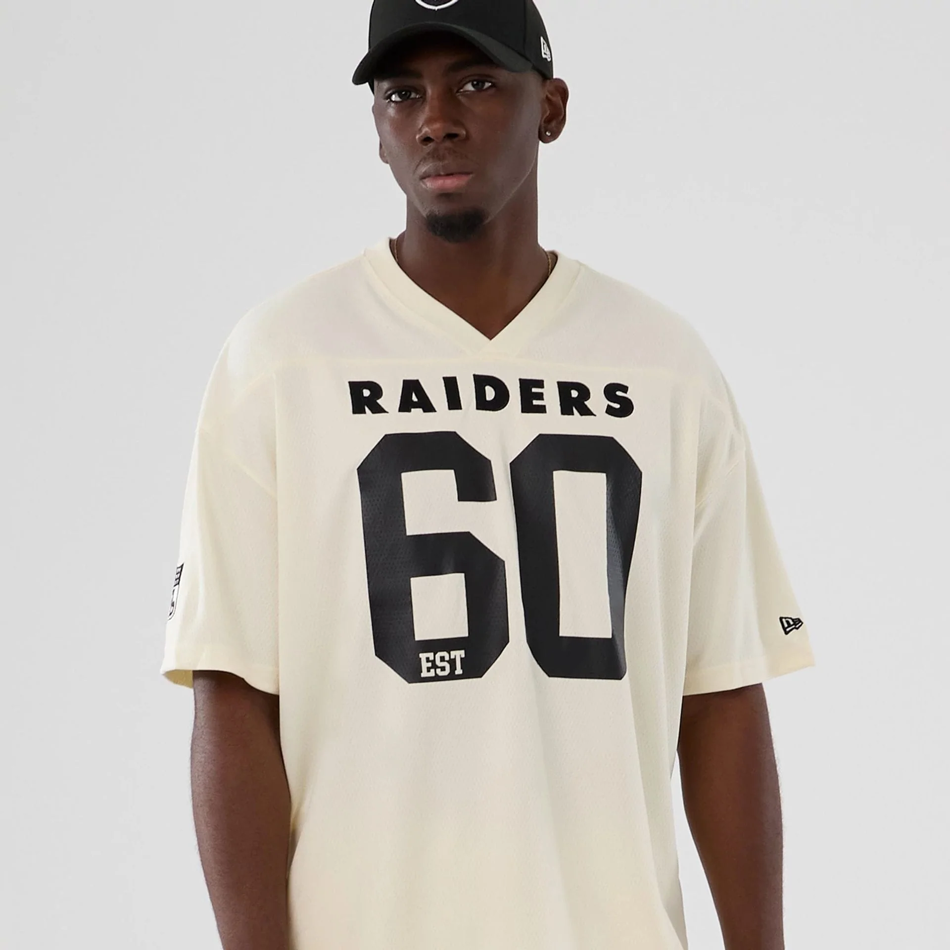 Las Vegas Raiders NFL Historic Cream Oversized T-Shirt - Image 7