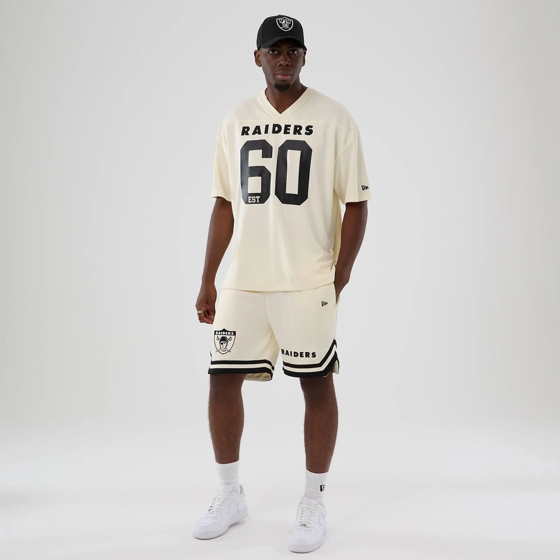 Las Vegas Raiders NFL Historic Cream Shorts - Image 8