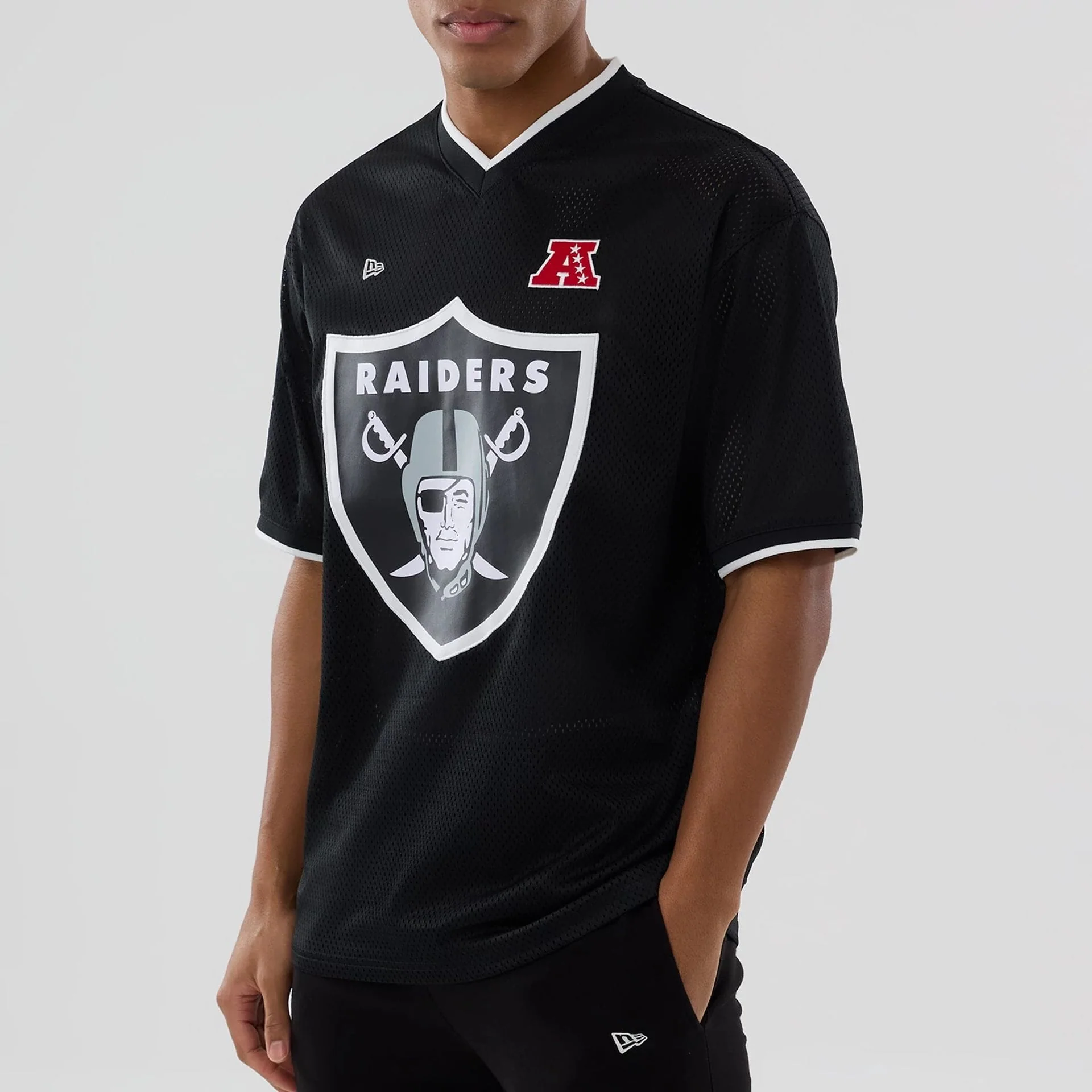 Las Vegas Raiders NFL Mesh Black Oversized T-Shirt - Image 5