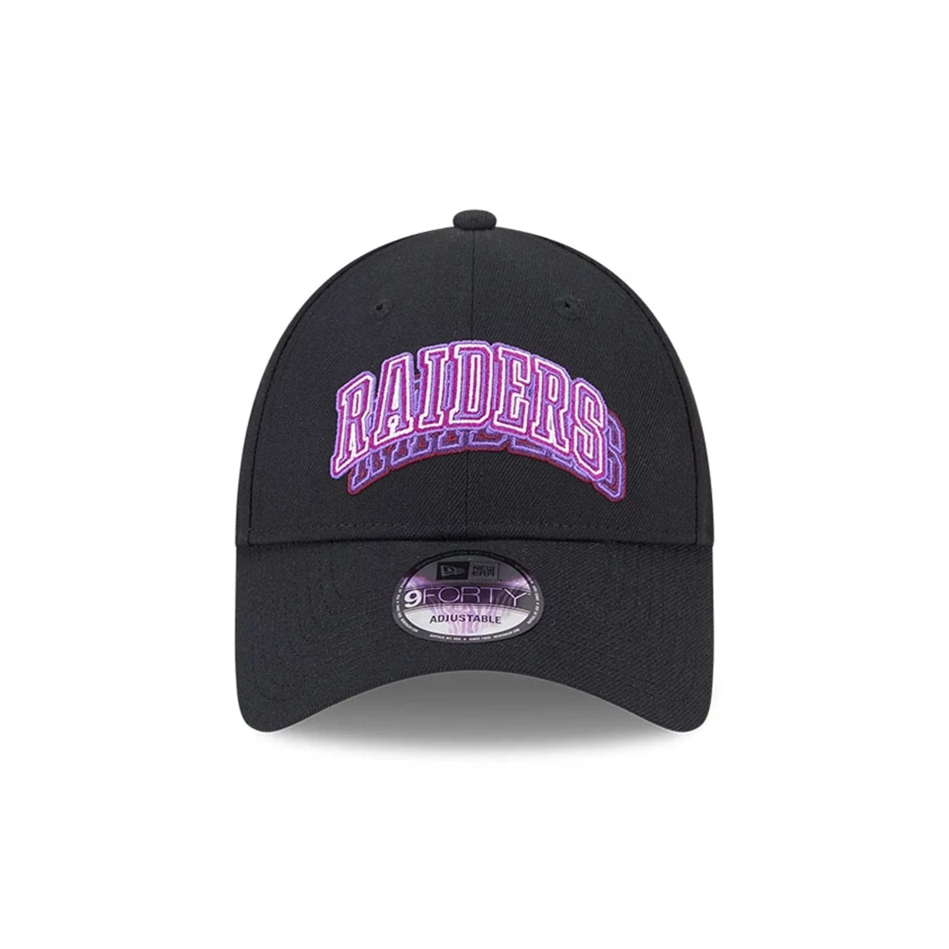 Las Vegas Raiders NFL Neon Black 9FORTY Adjustable Cap - Image 3