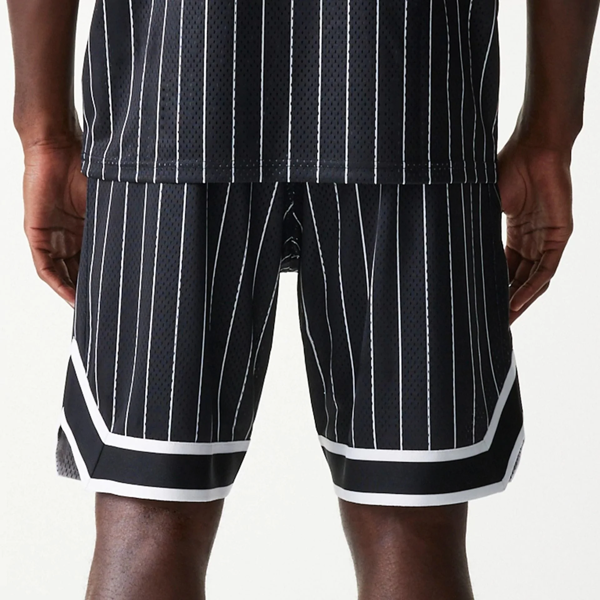 Las Vegas Raiders NFL Pinstripe Black Shorts - Image 2