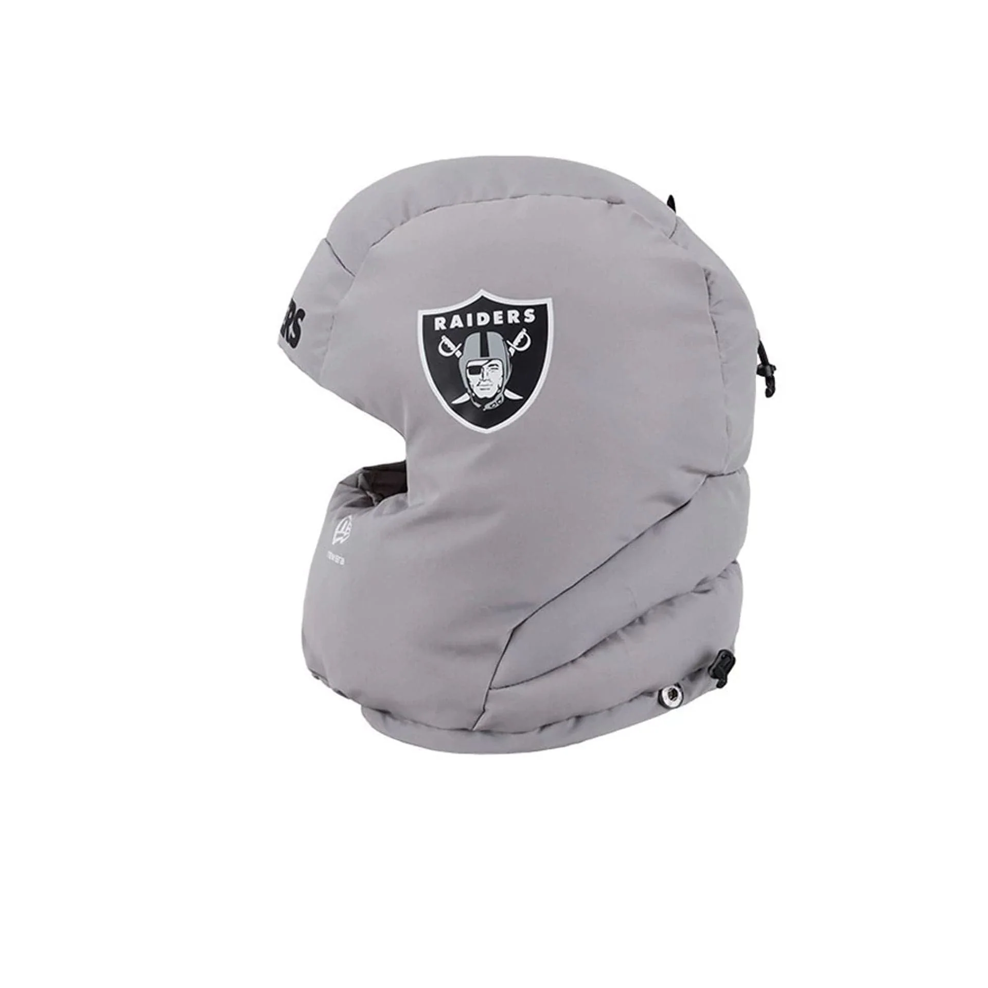 Las Vegas Raiders NFL Puffer Helmet Grey Trapper Hat - Image 4