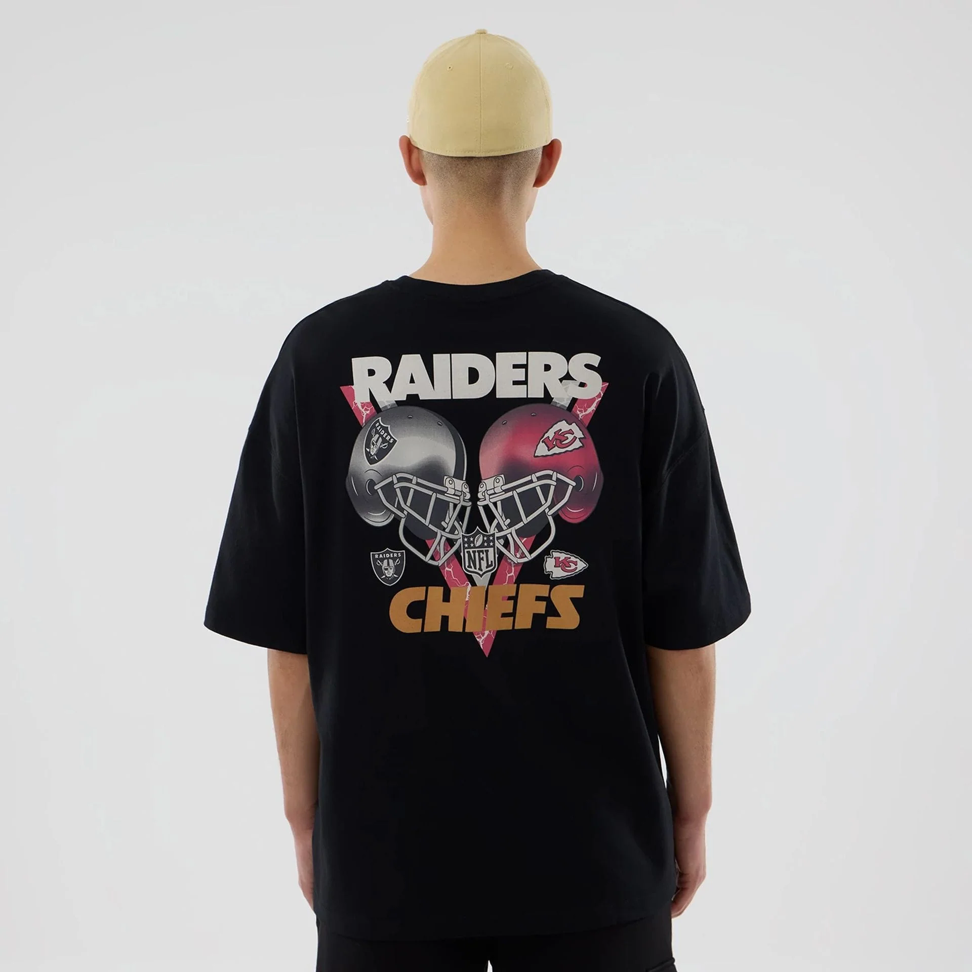 Las Vegas Raiders NFL Rivalry Black Oversized T-Shirt - Image 2
