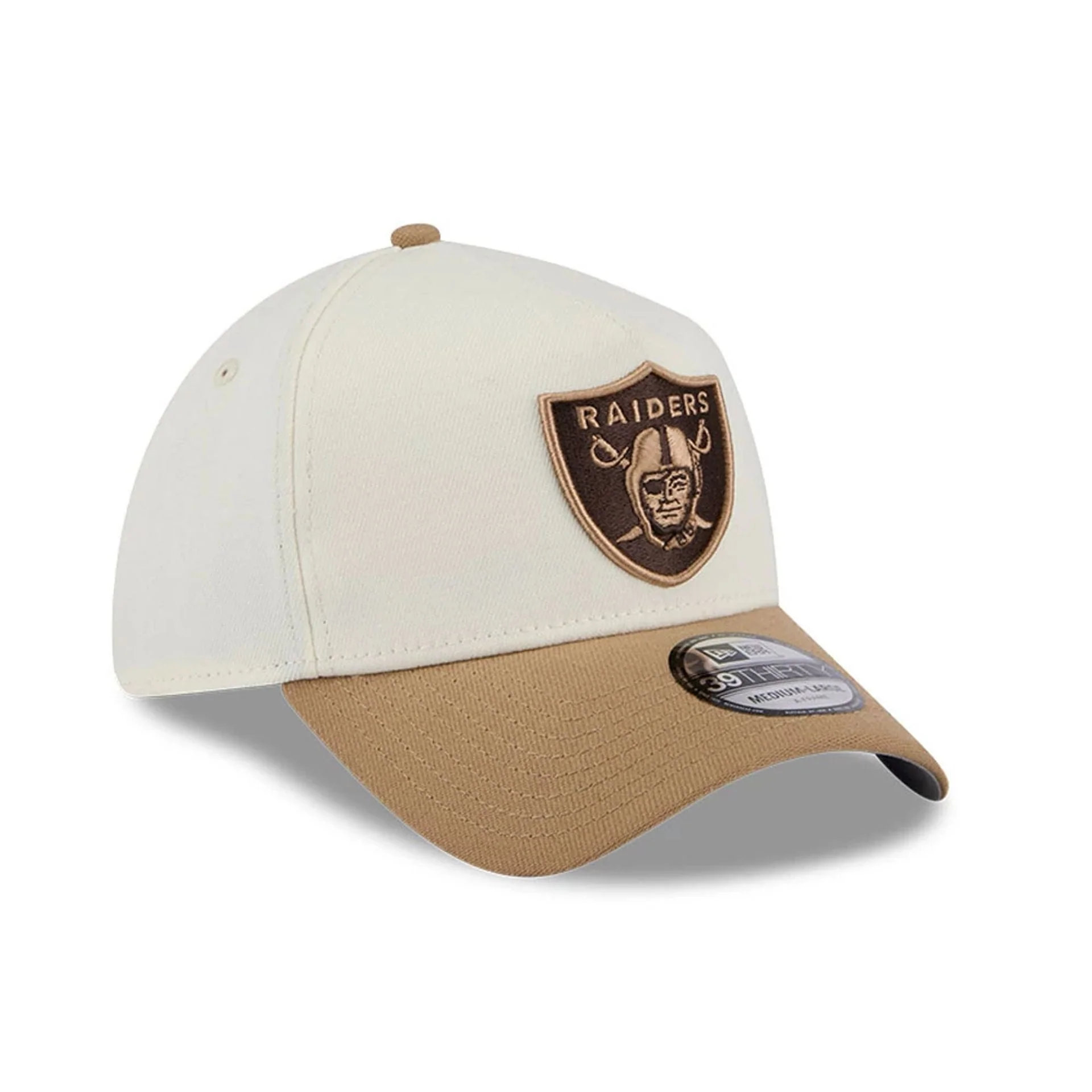 Las Vegas Raiders NFL Sandy Bay White 39THIRTY A-Frame Stretch Fit Cap - Image 4