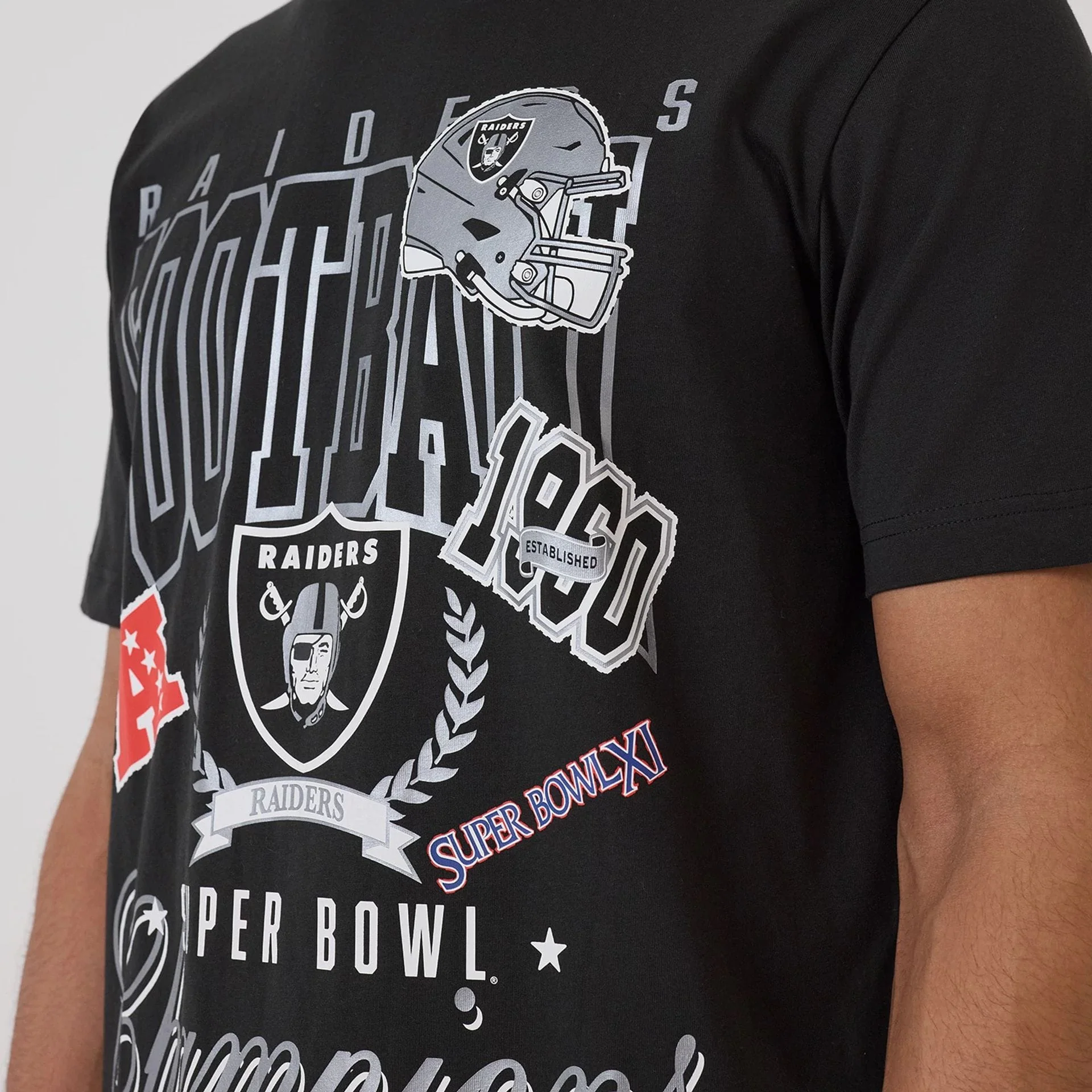 Las Vegas Raiders NFL Sport Classic Black T-Shirt - Image 3